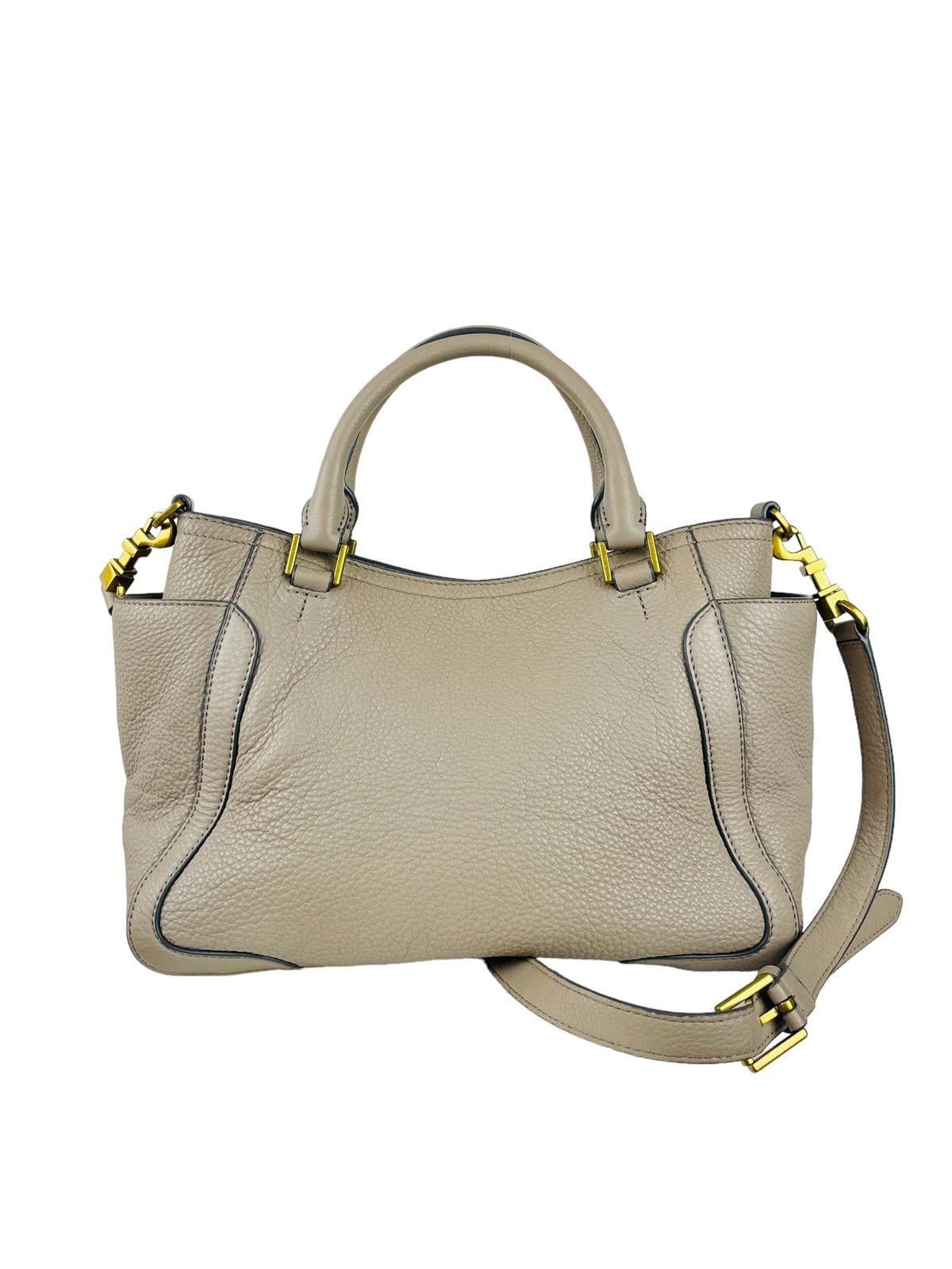 LEATHER BEIGE HANDBAG