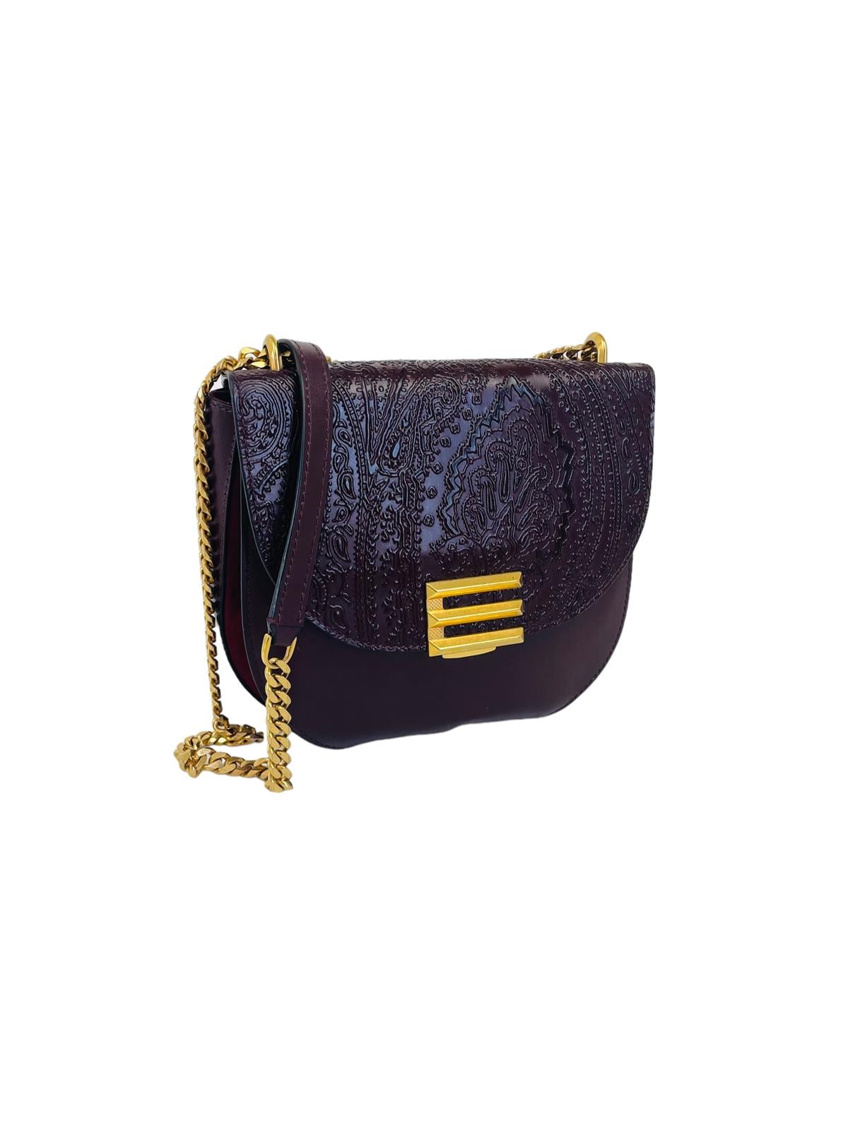 LEATHER CHAIN SHOULDER BAG