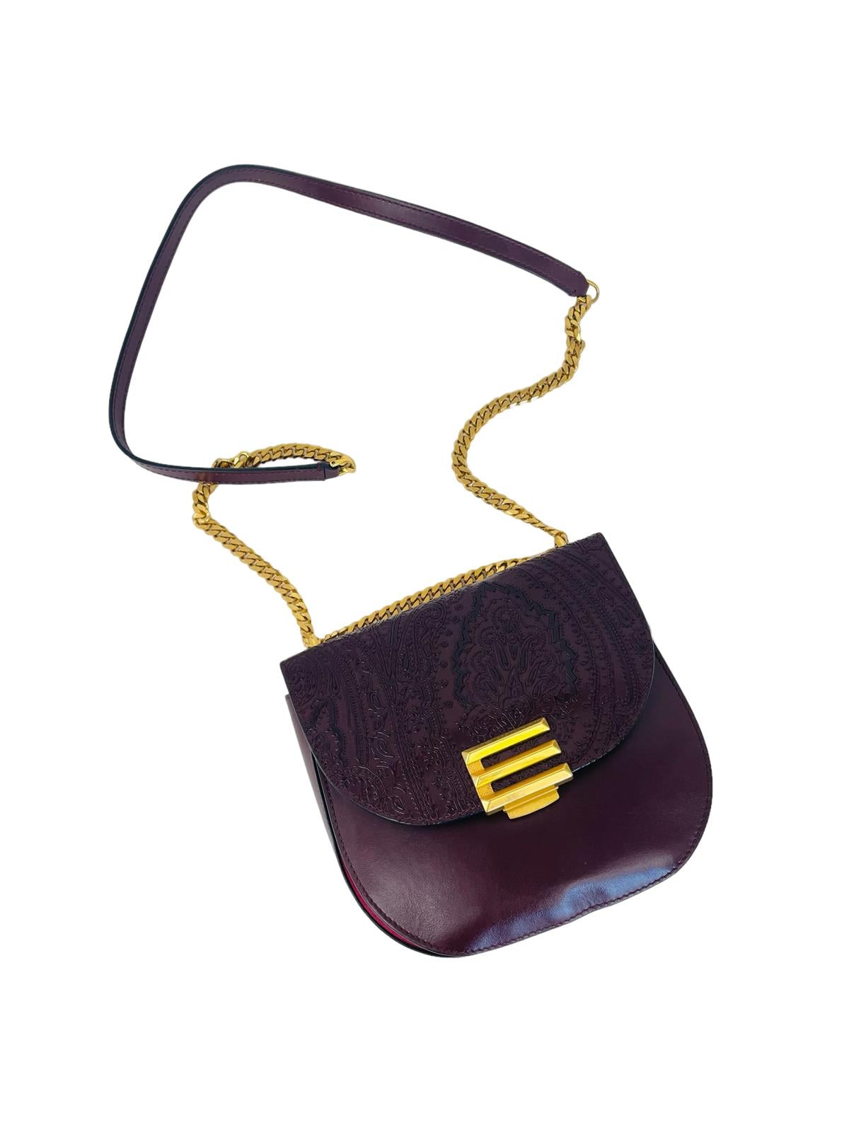 LEATHER CHAIN SHOULDER BAG