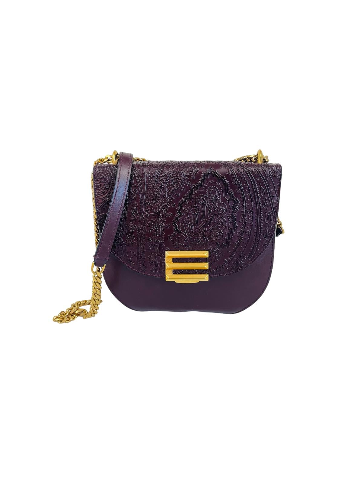 LEATHER CHAIN SHOULDER BAG
