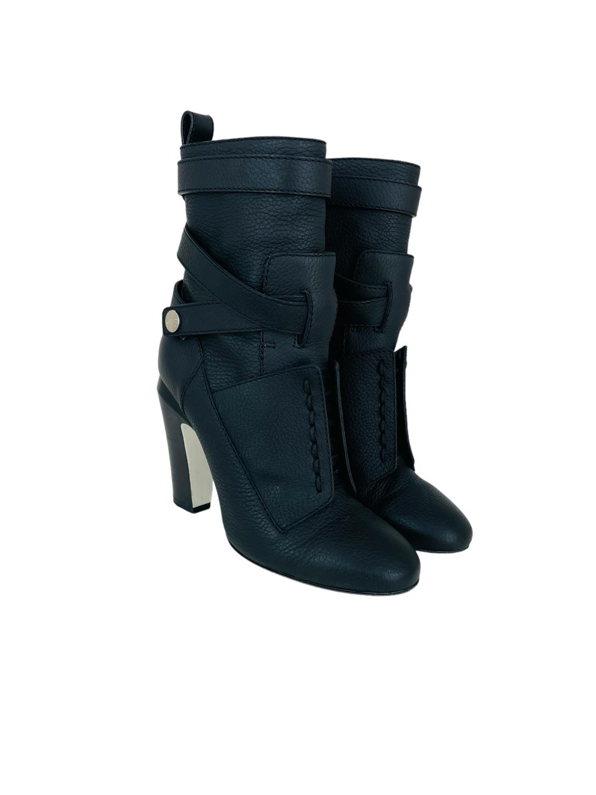 LEATHER MOTO BOOTS