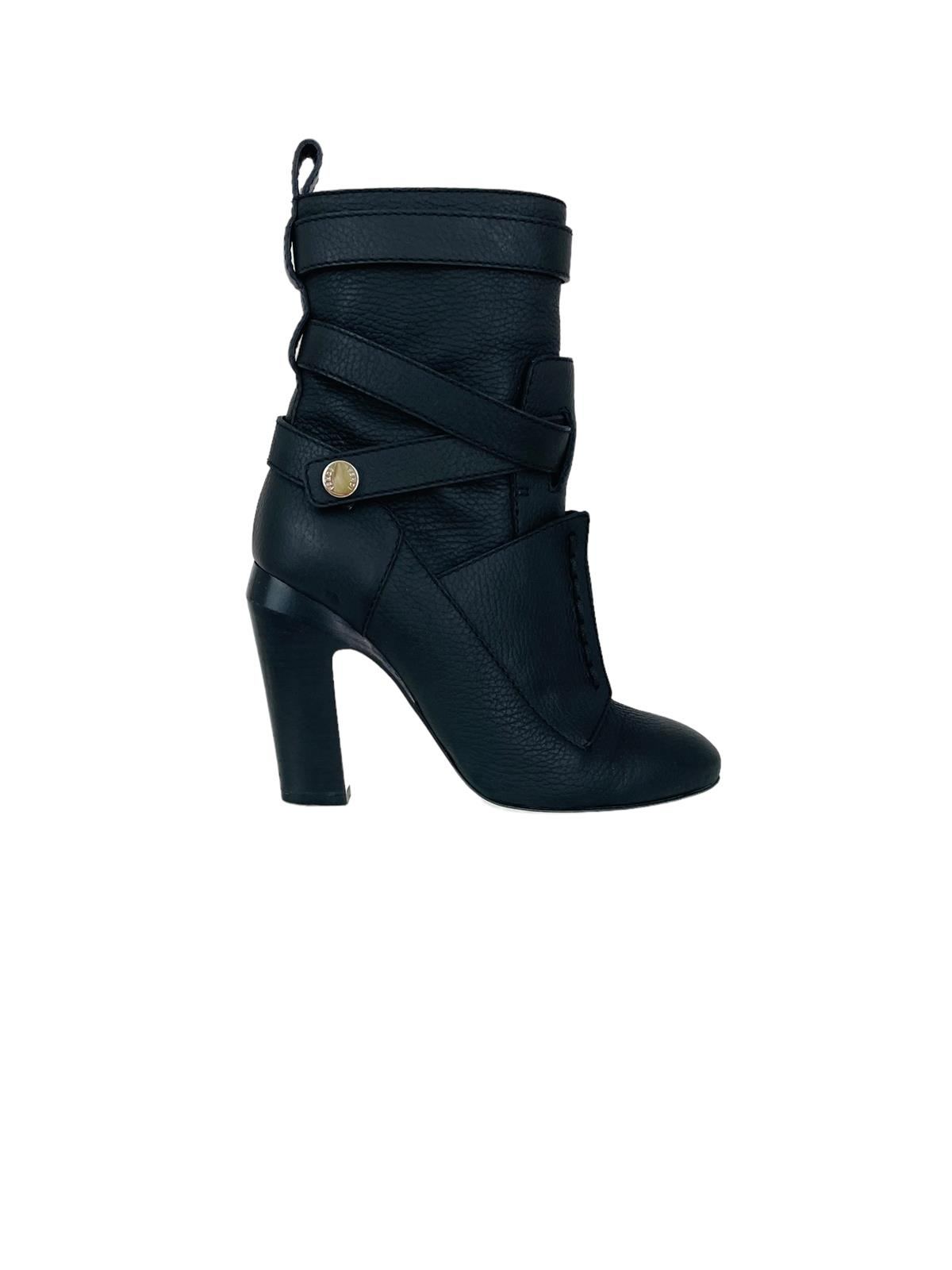 LEATHER MOTO BOOTS