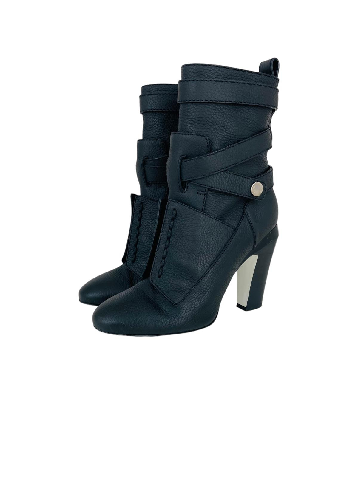 LEATHER MOTO BOOTS