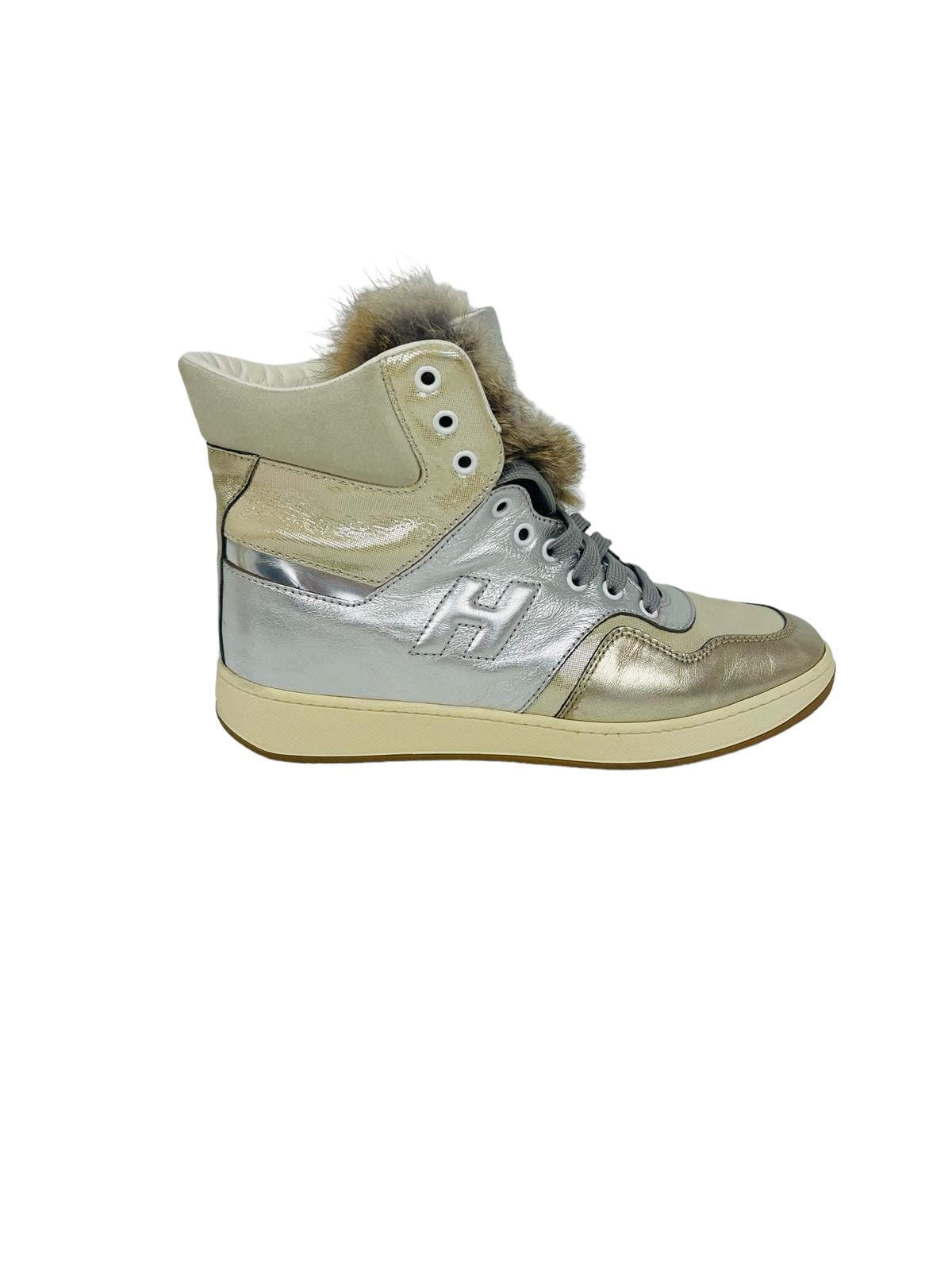 LEATHER&FUR SNEAKERS