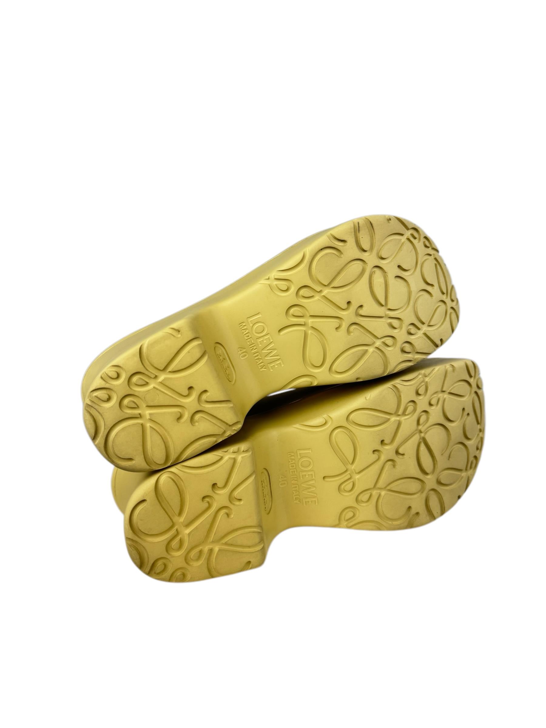 LOEWE BEIGE CLOG RUBBER SANDALS