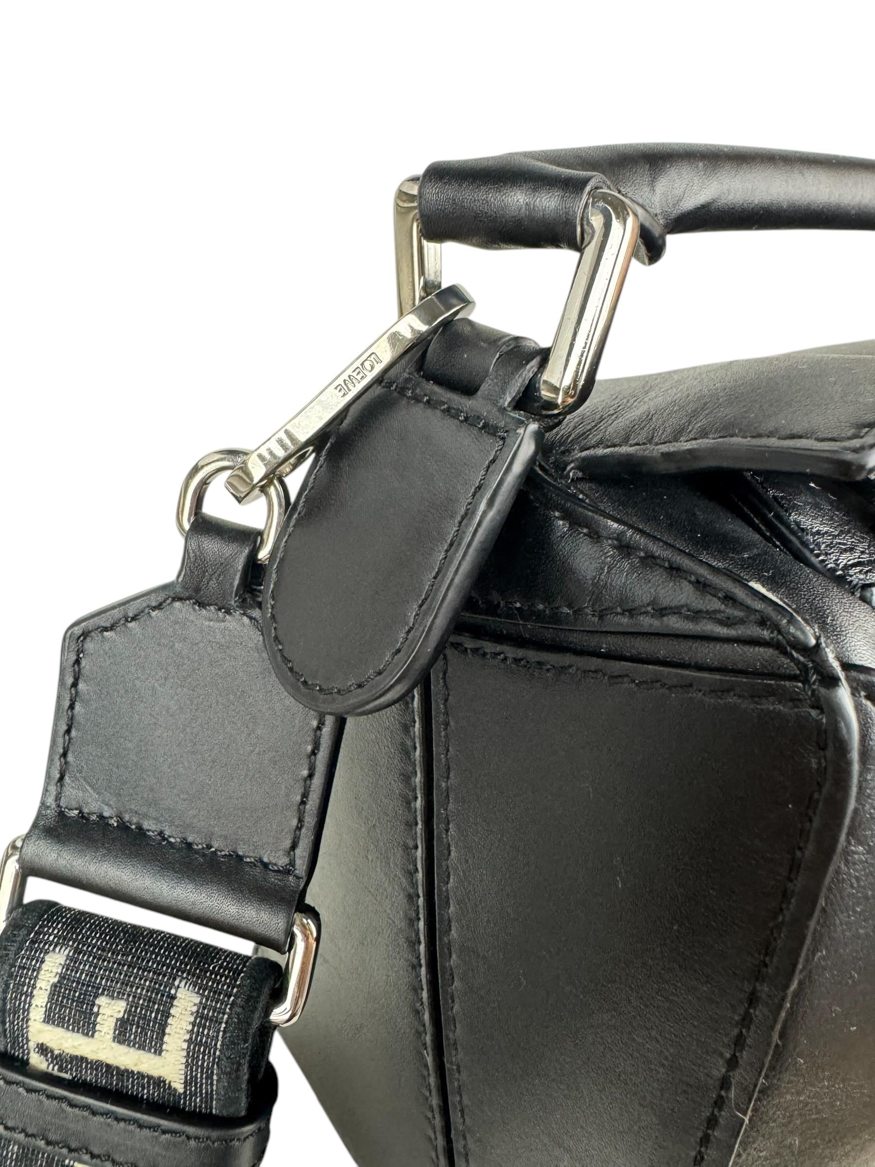 LOEWE BLACK SMALL PUZZLE BAG