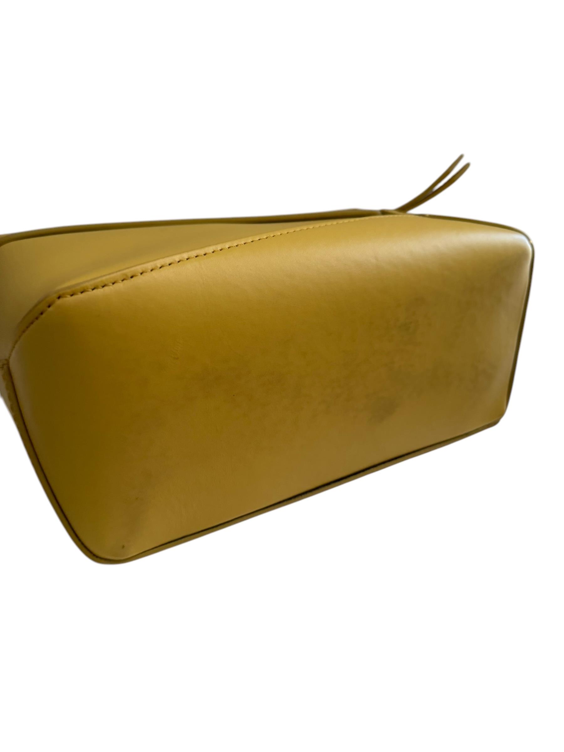 LOEWE SMALL LIGHT YELLOW PUZZLE BAG