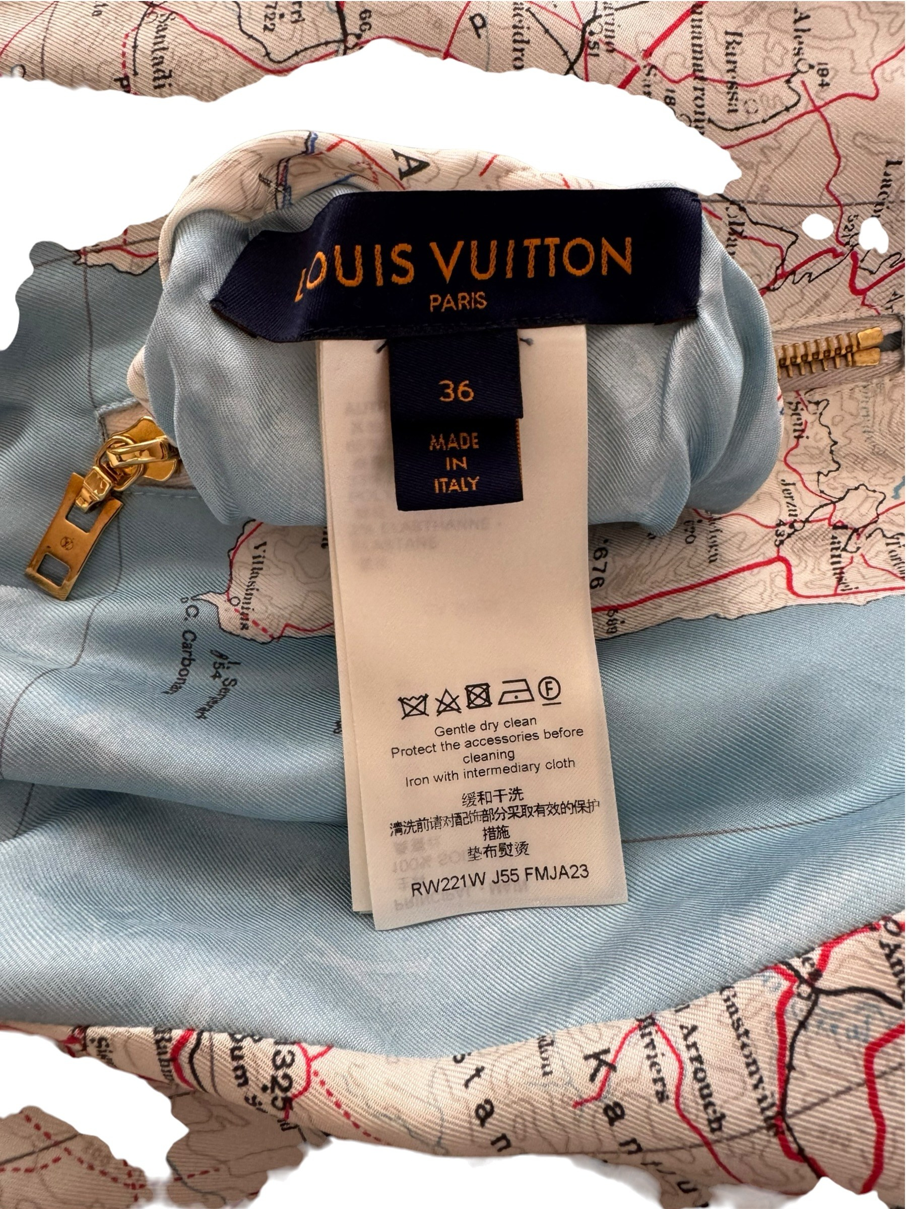 LOUIS VUITTON 2022 REVERSIBLE MAP PRINT JACKET