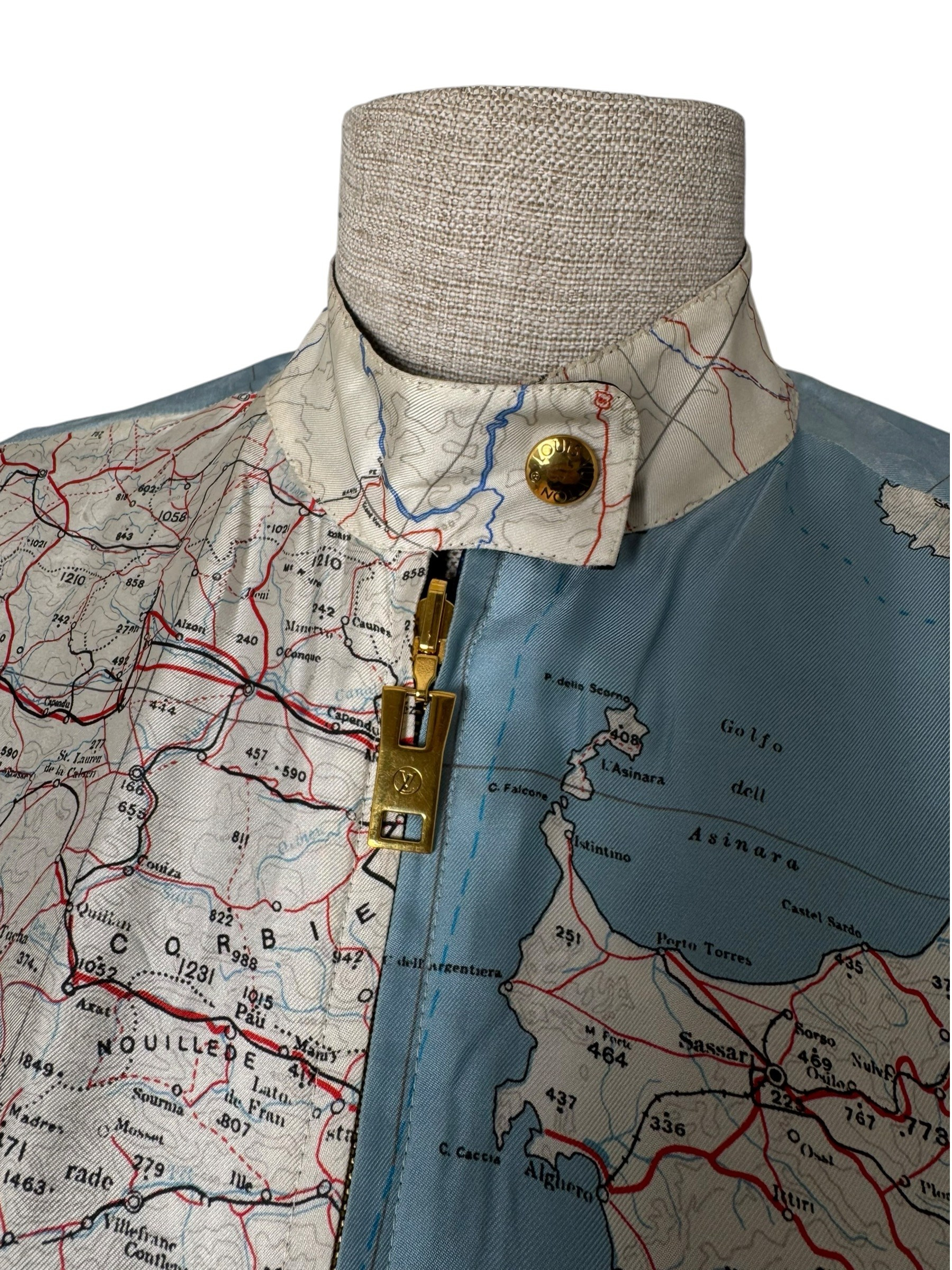 LOUIS VUITTON 2022 REVERSIBLE MAP PRINT JACKET