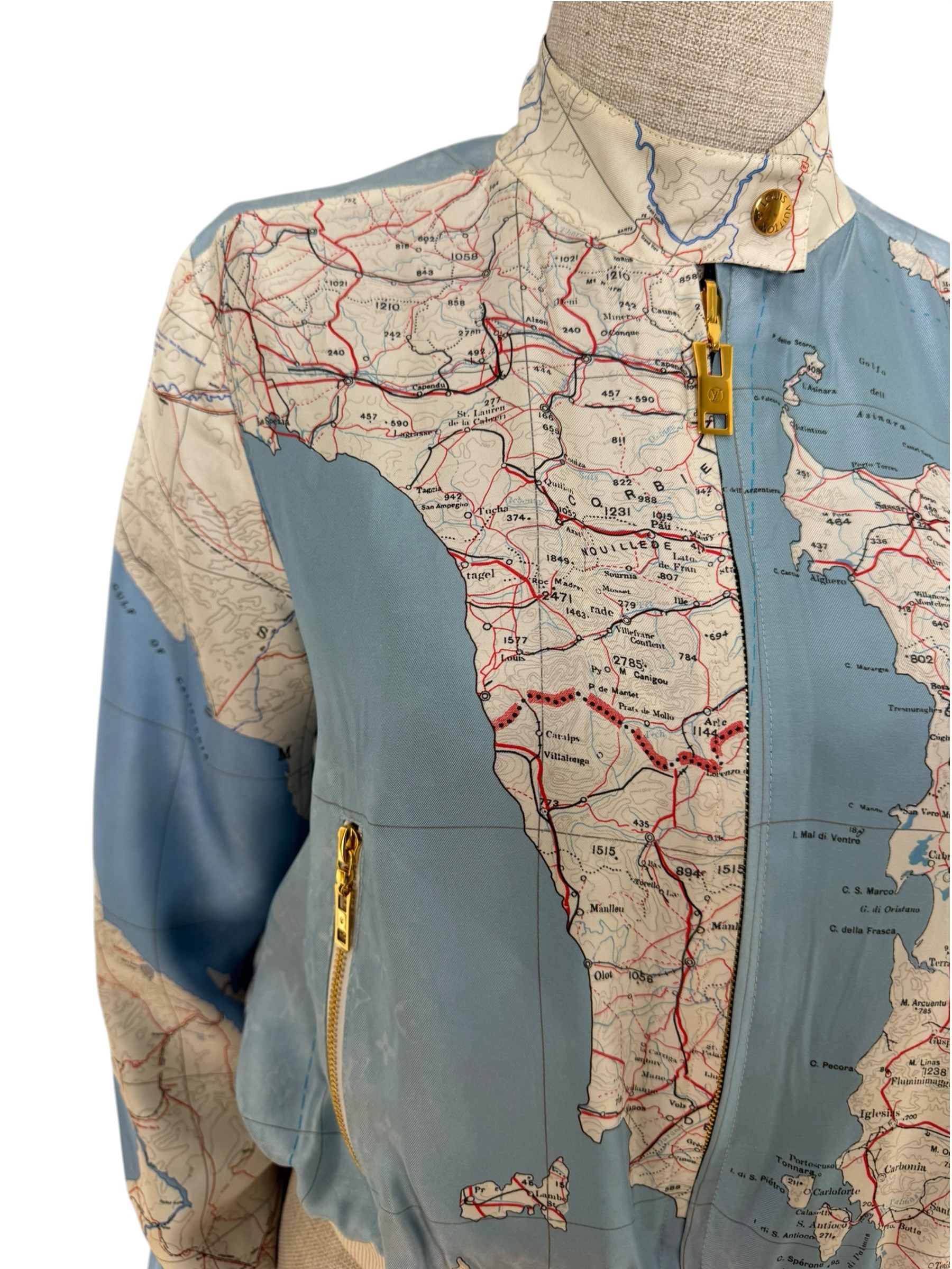 LOUIS VUITTON 2022 REVERSIBLE MAP PRINT JACKET