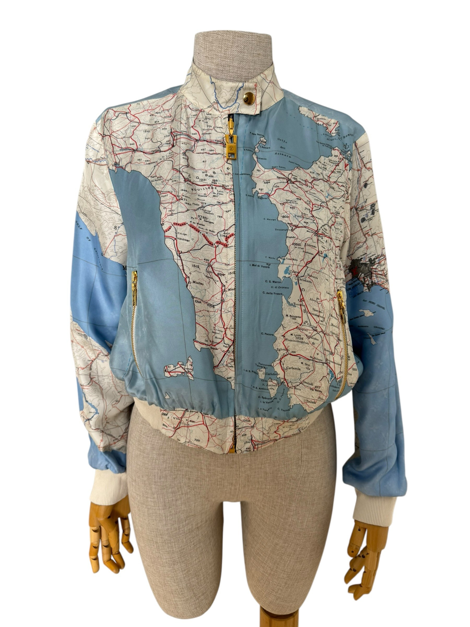 LOUIS VUITTON 2022 REVERSIBLE MAP PRINT JACKET