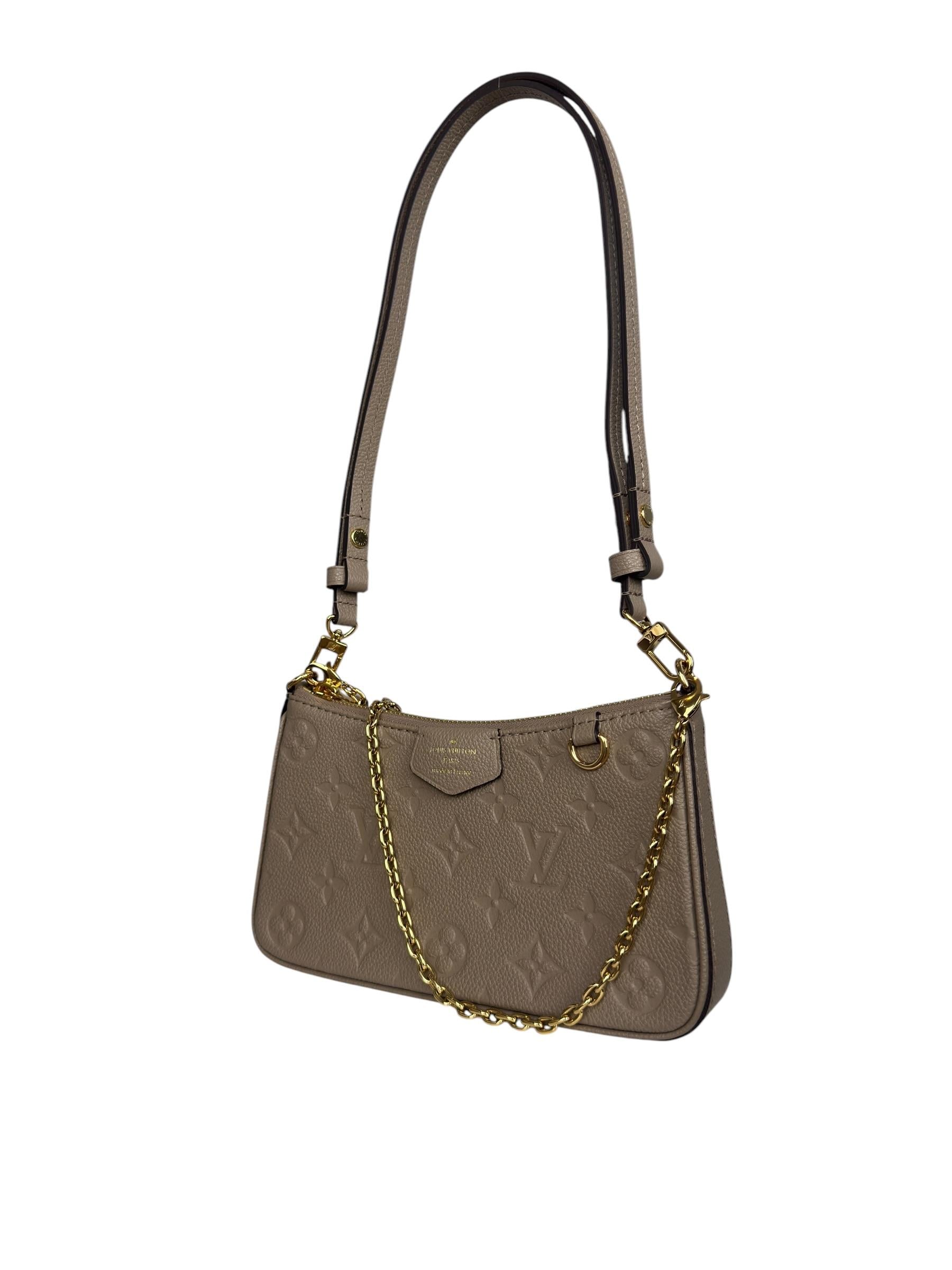 LOUIS VUITTON BEIGE EASY POUCH OB STRAP BAG