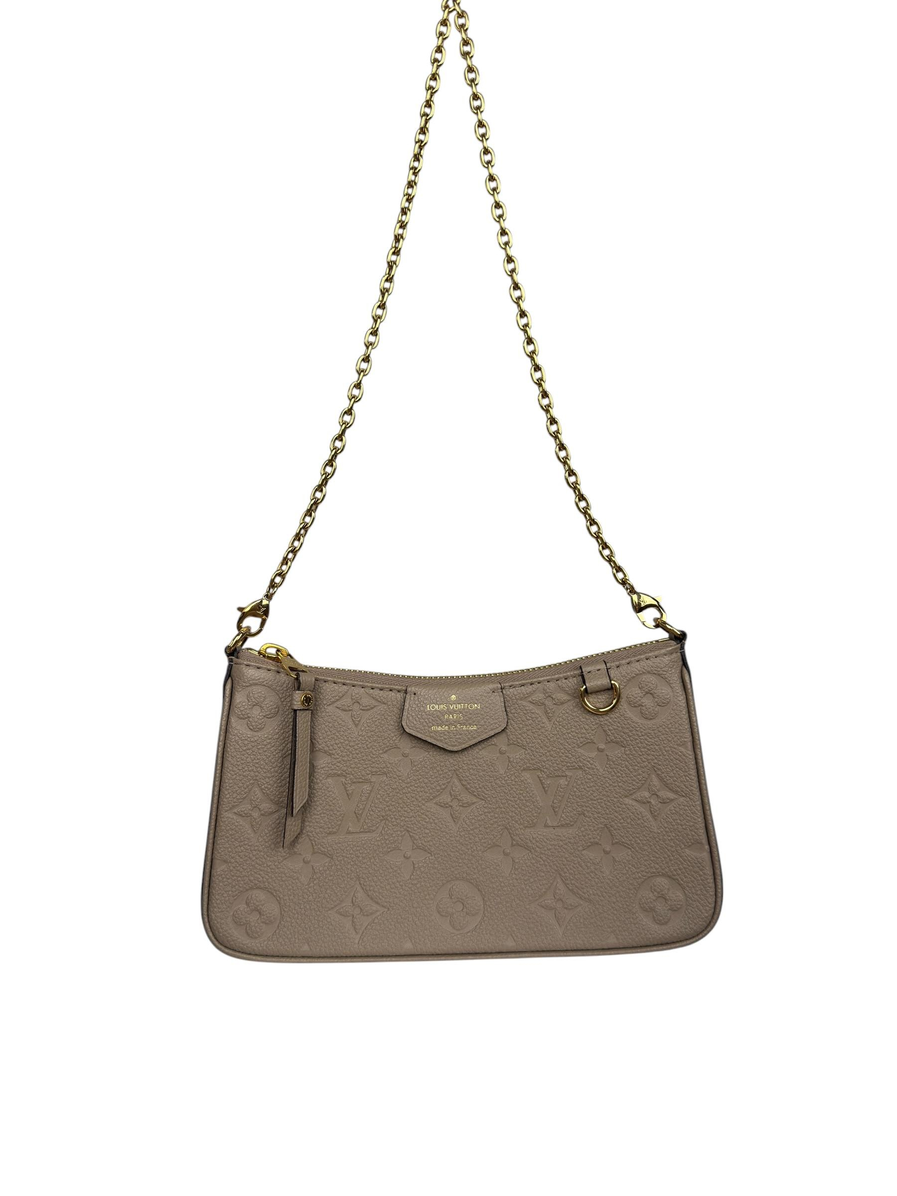 LOUIS VUITTON BEIGE EASY POUCH OB STRAP BAG