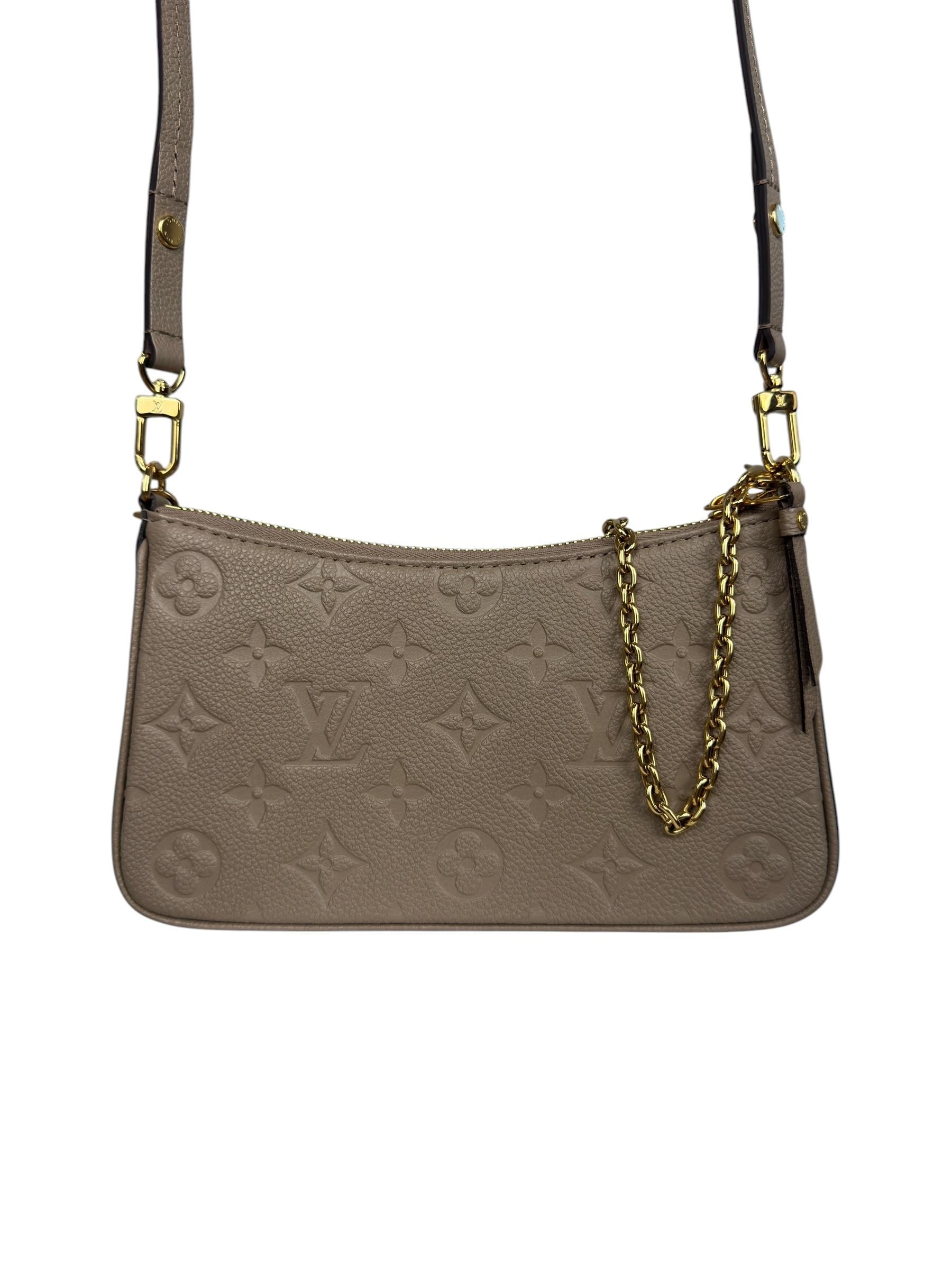 LOUIS VUITTON BEIGE EASY POUCH OB STRAP BAG