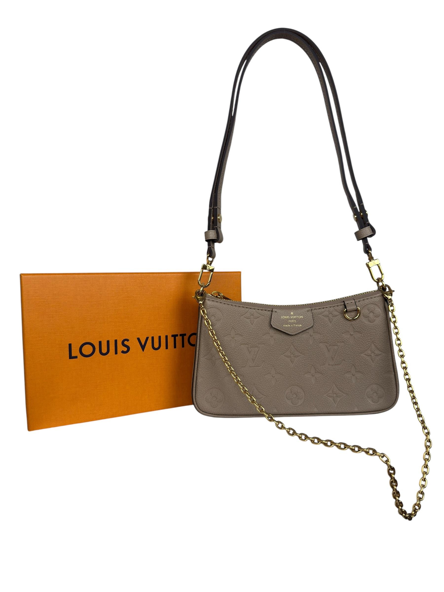 LOUIS VUITTON BEIGE EASY POUCH OB STRAP BAG