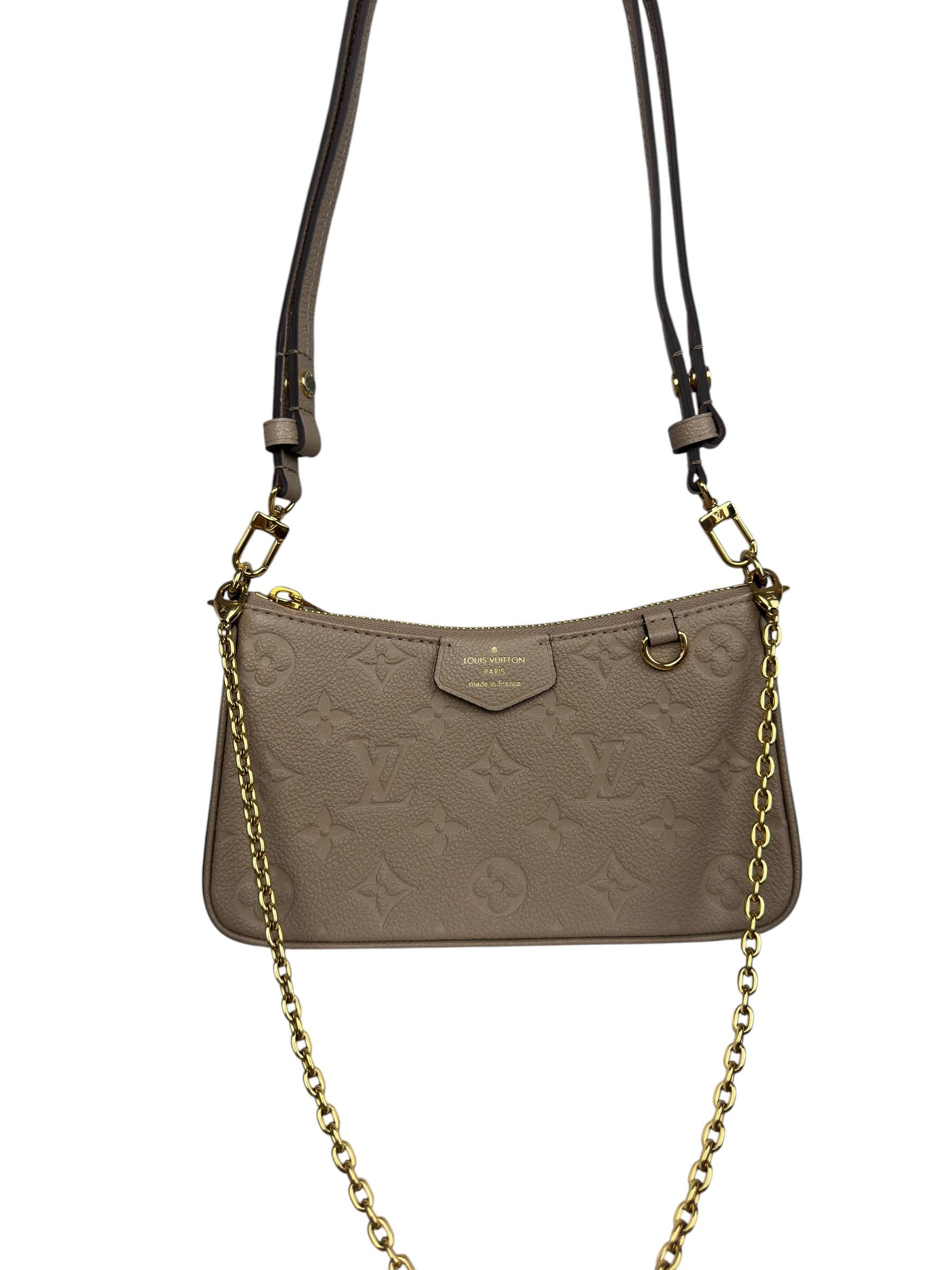 LOUIS VUITTON BEIGE EASY POUCH OB STRAP BAG