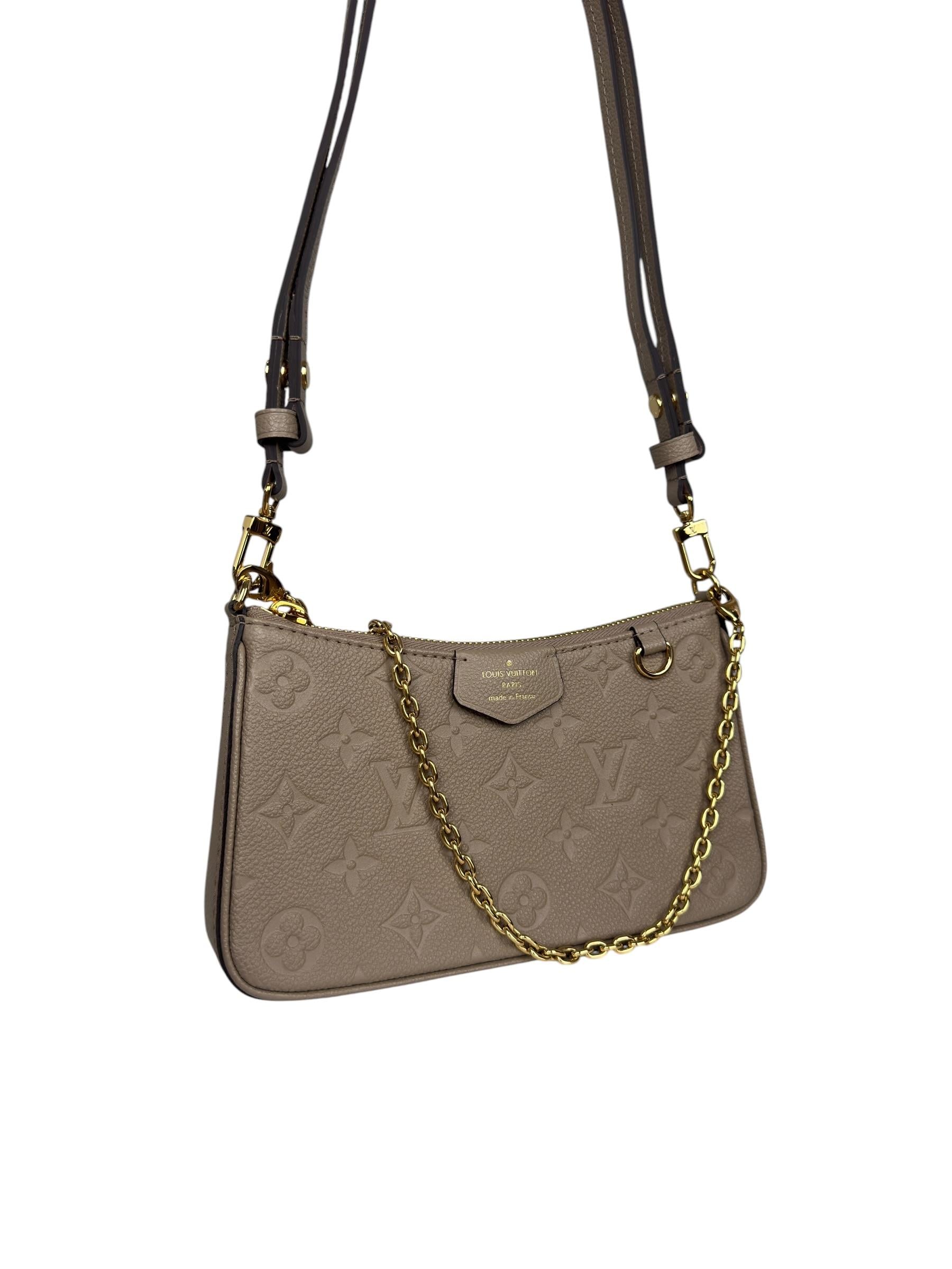 LOUIS VUITTON BEIGE EASY POUCH OB STRAP BAG
