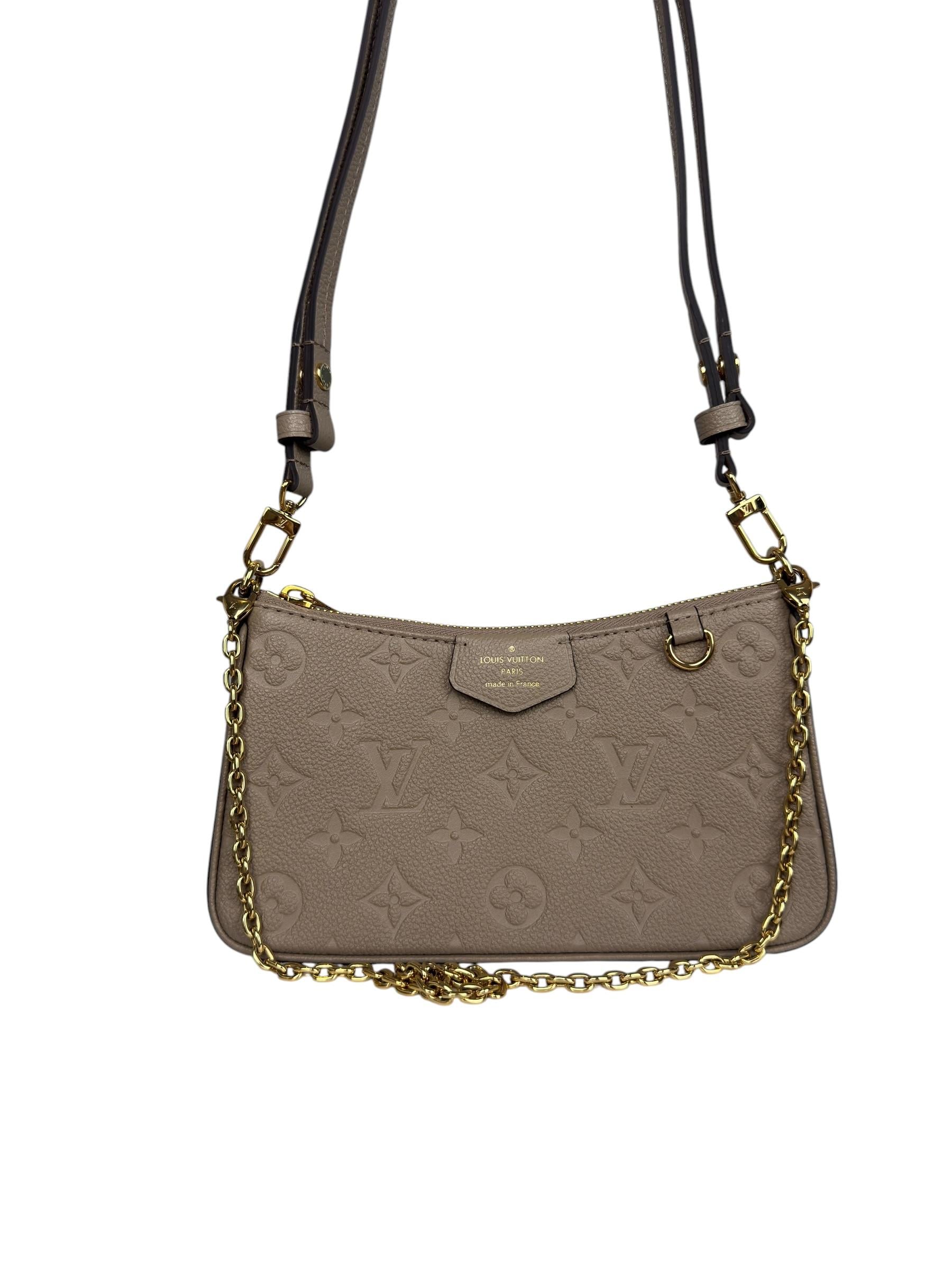 LOUIS VUITTON BEIGE EASY POUCH OB STRAP BAG