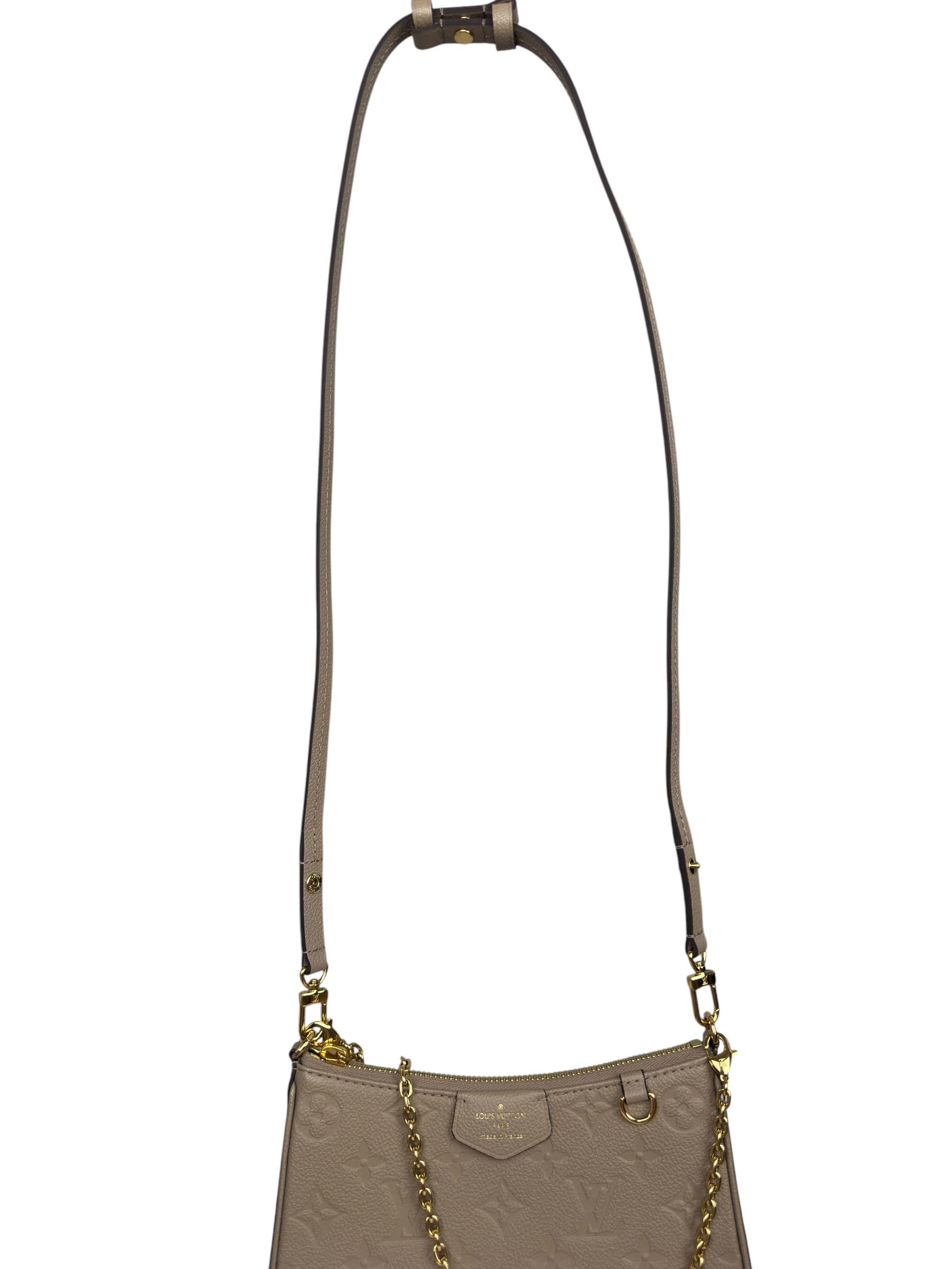 LOUIS VUITTON BEIGE EASY POUCH OB STRAP BAG