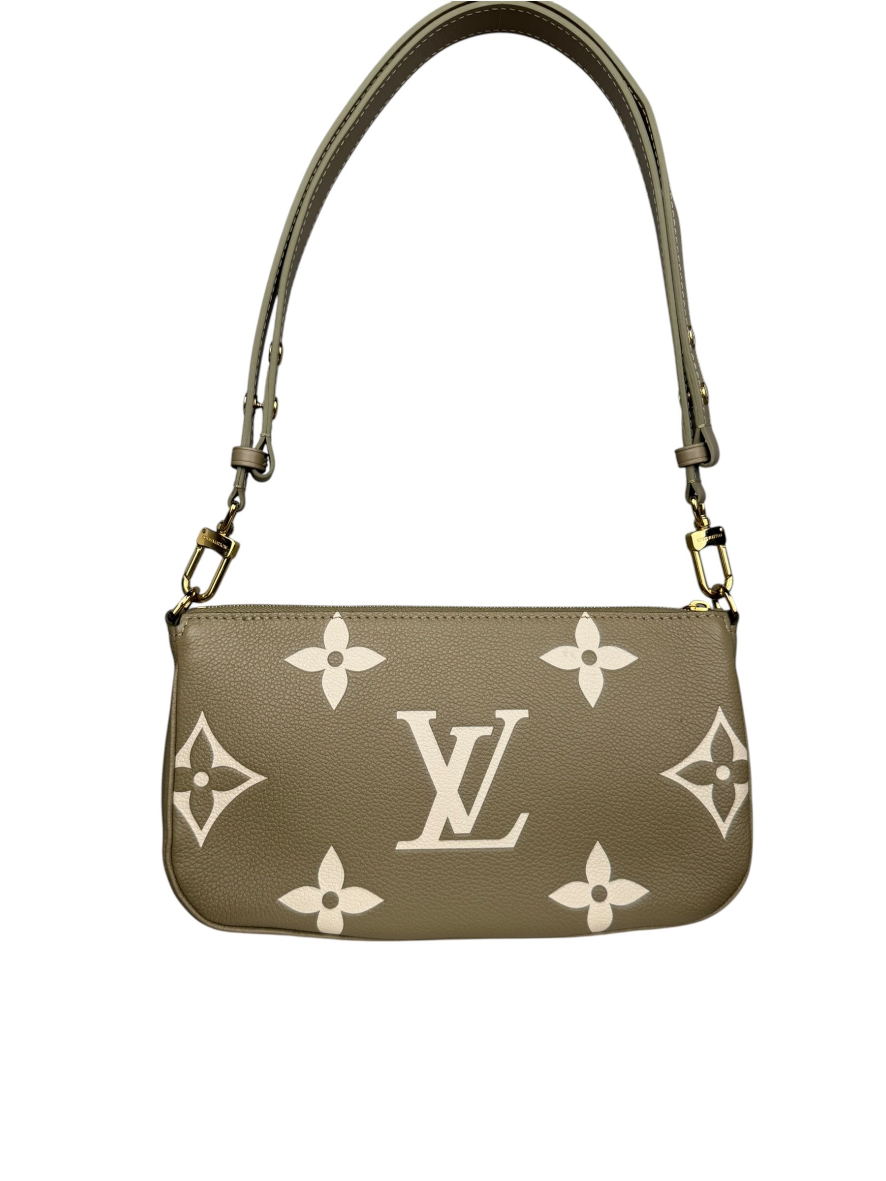 LOUIS VUITTON BEIGE EMPREINTE LEATHER POCHETTE ACCESSOIRES