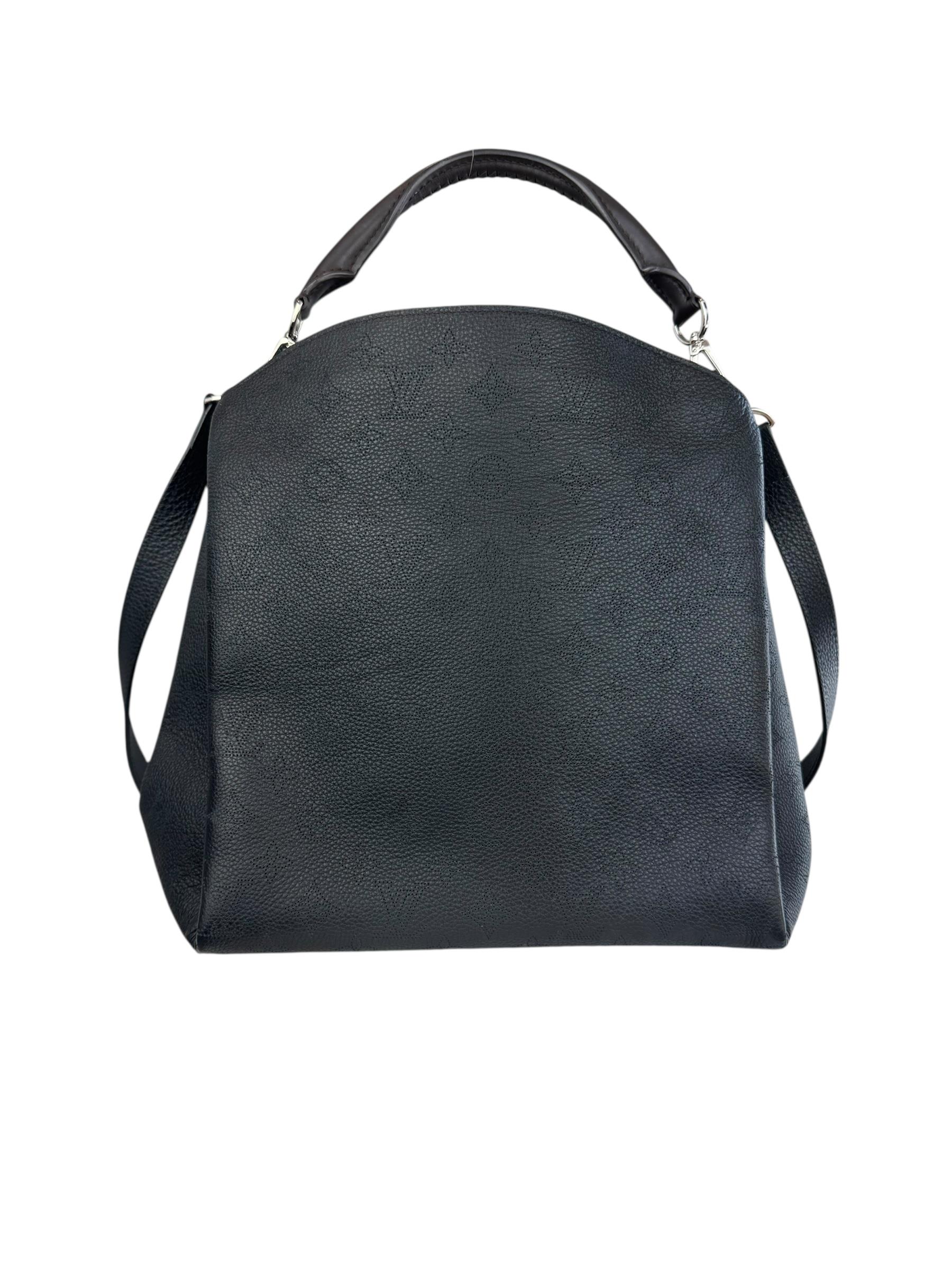 LOUIS VUITTON BLACK BABYLONE MAHINA BAG