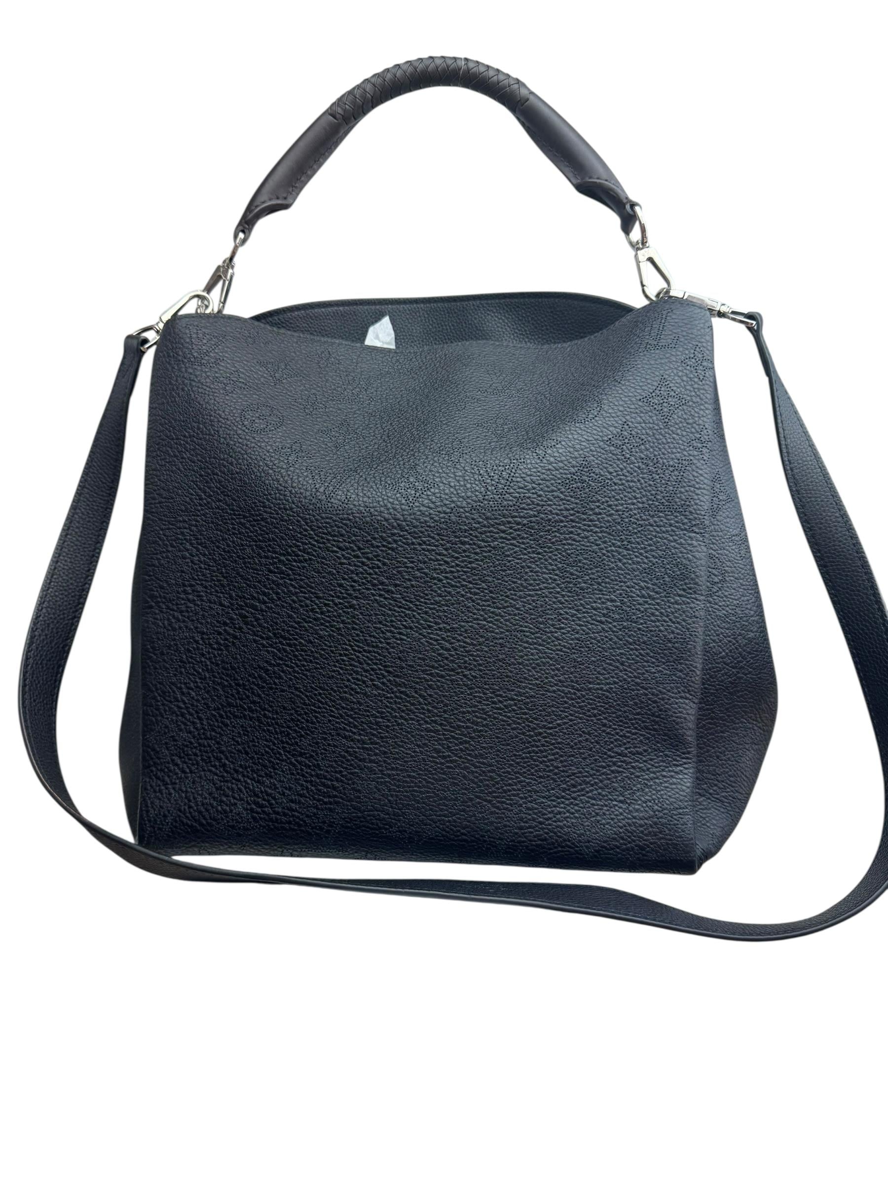 LOUIS VUITTON BLACK BABYLONE MAHINA BAG