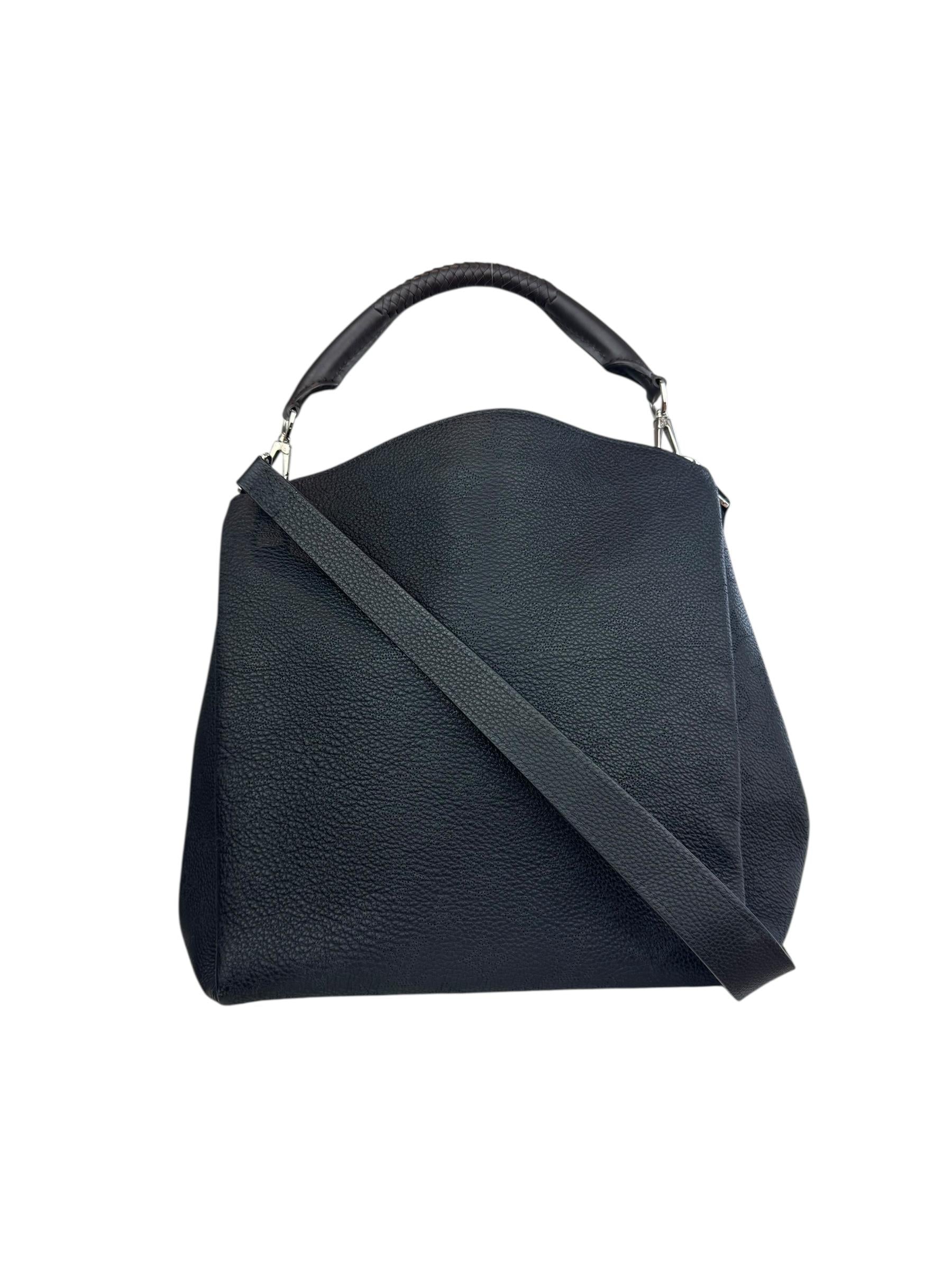 LOUIS VUITTON BLACK BABYLONE MAHINA BAG