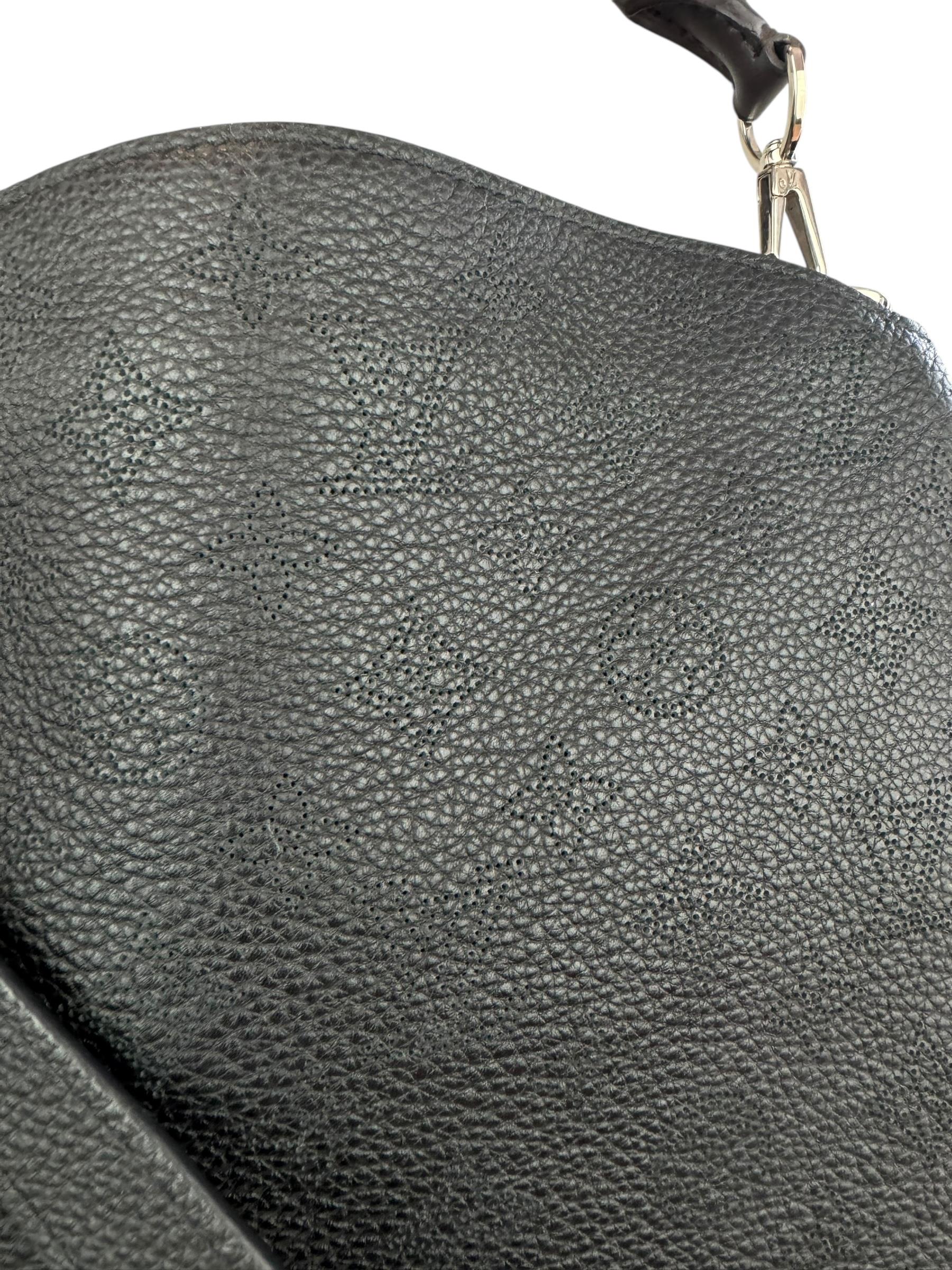 LOUIS VUITTON BLACK BABYLONE MAHINA BAG