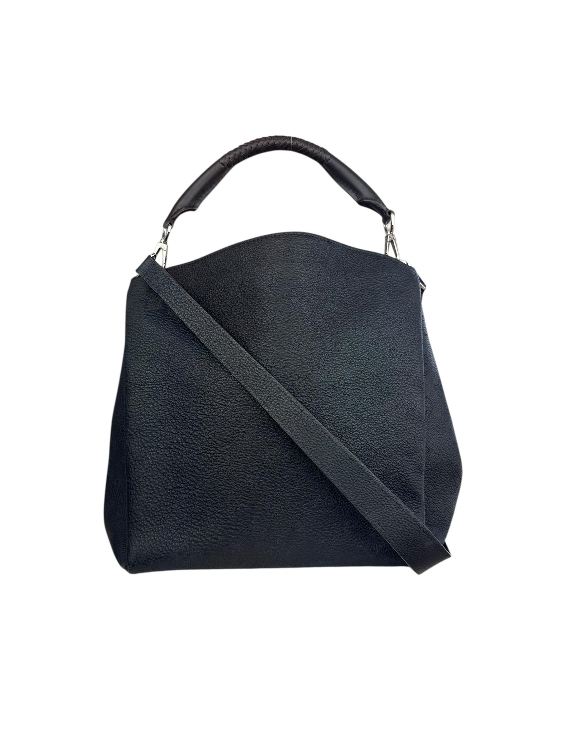 LOUIS VUITTON BLACK BABYLONE MAHINA BAG