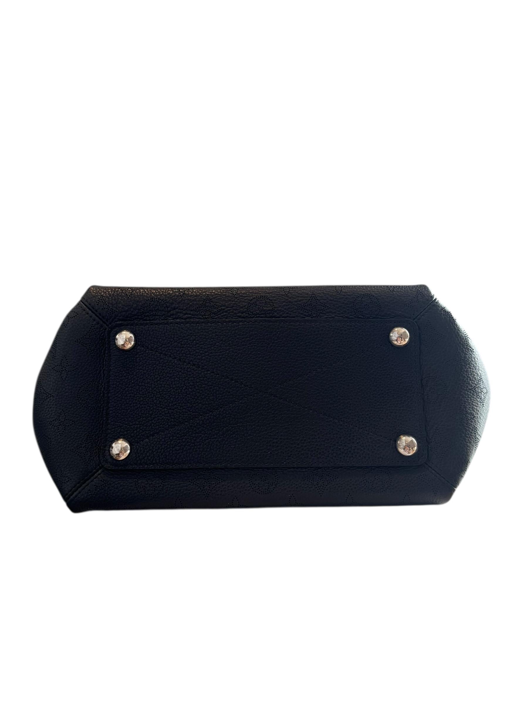 LOUIS VUITTON BLACK BABYLONE MAHINA BAG