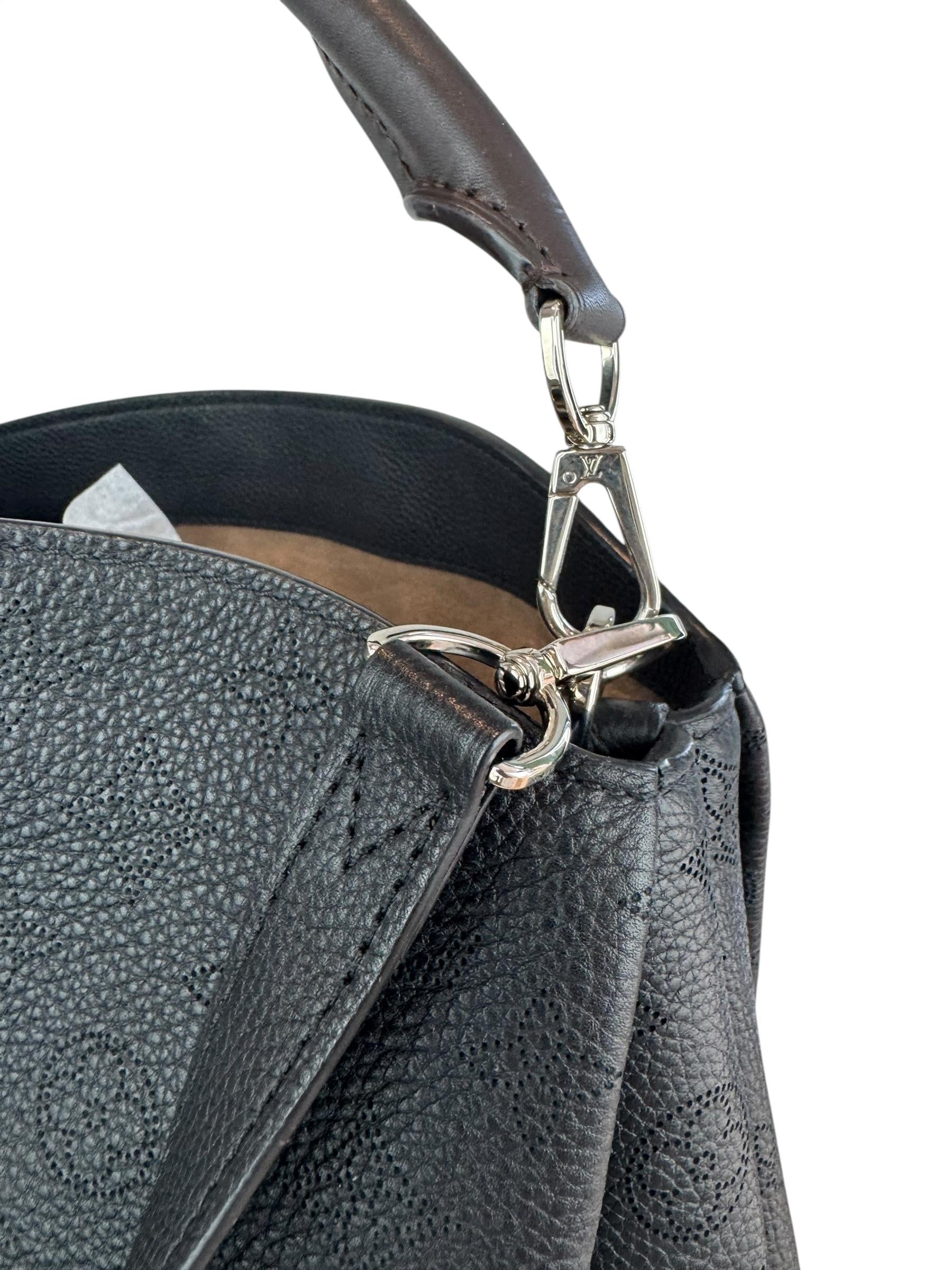 LOUIS VUITTON BLACK BABYLONE MAHINA BAG