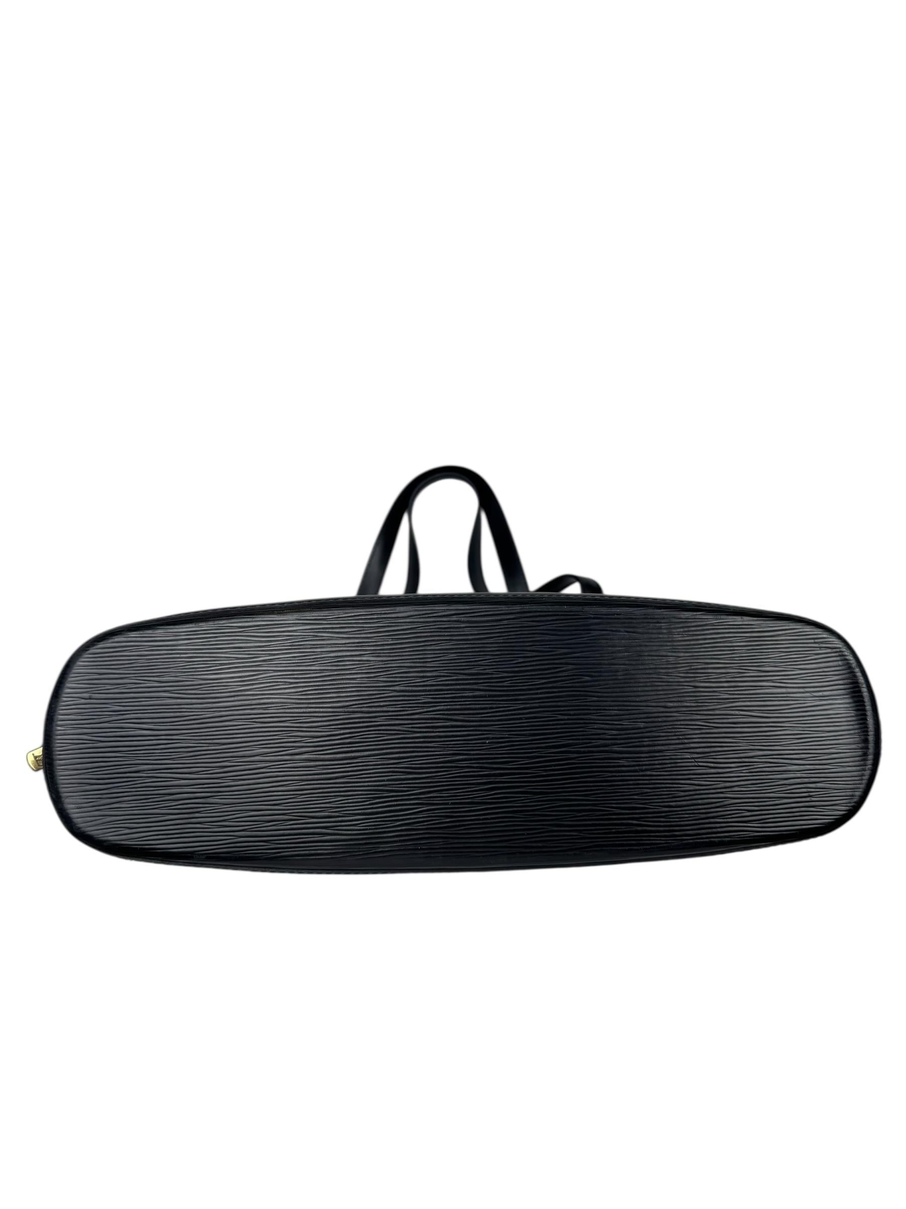 LOUIS VUITTON BLACK EPI TOTE BAG