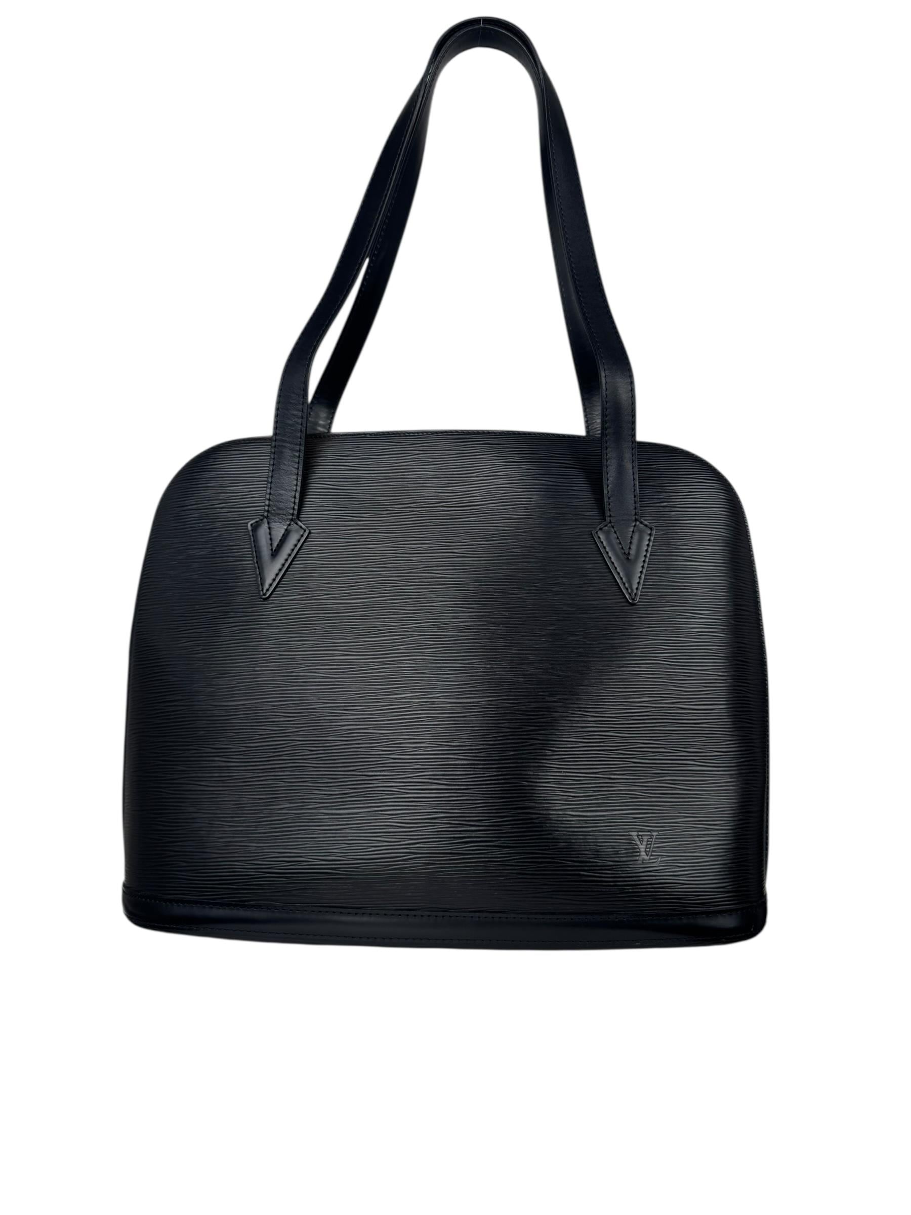 LOUIS VUITTON BLACK EPI TOTE BAG