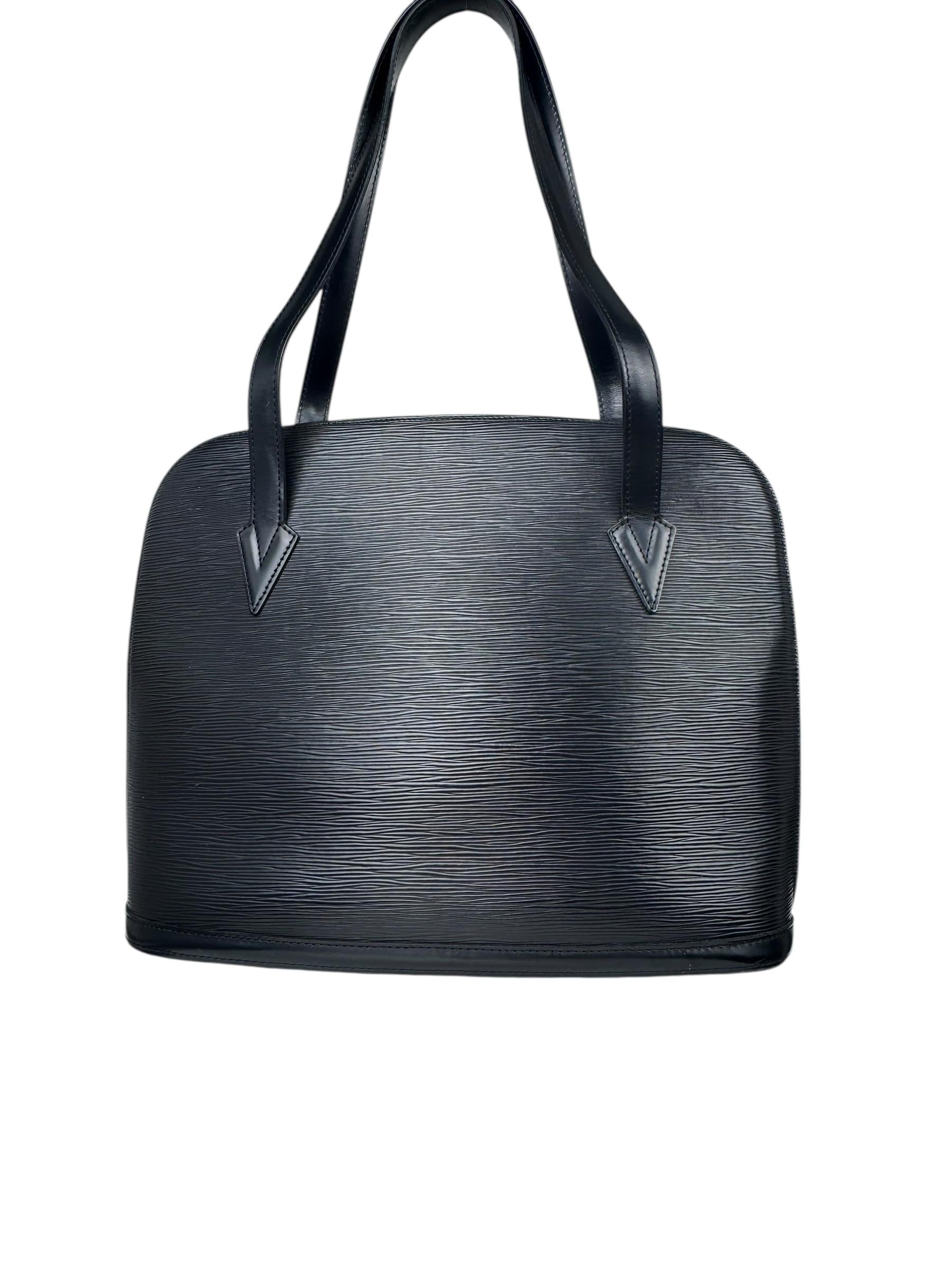 LOUIS VUITTON BLACK EPI TOTE BAG