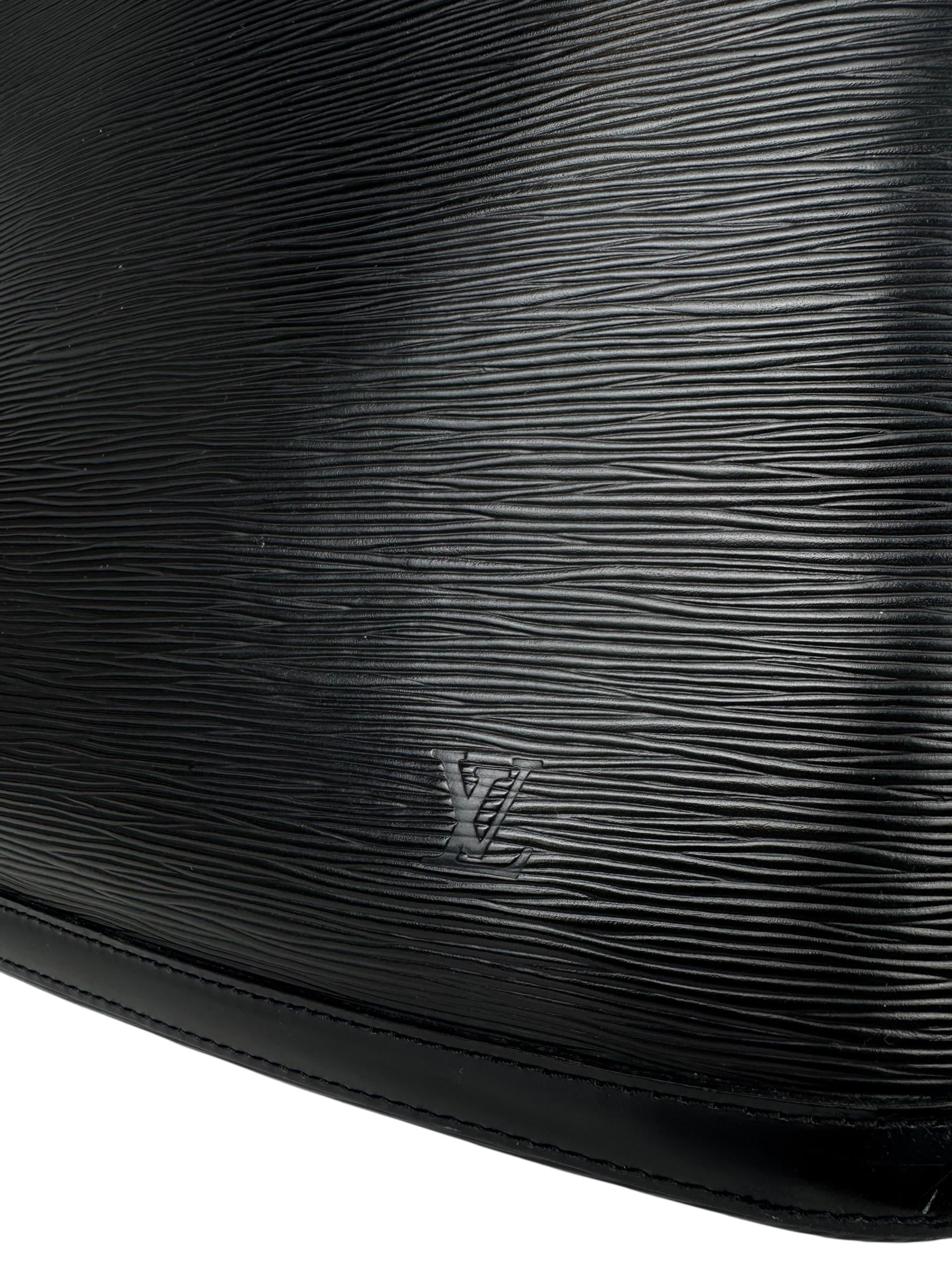 LOUIS VUITTON BLACK EPI TOTE BAG