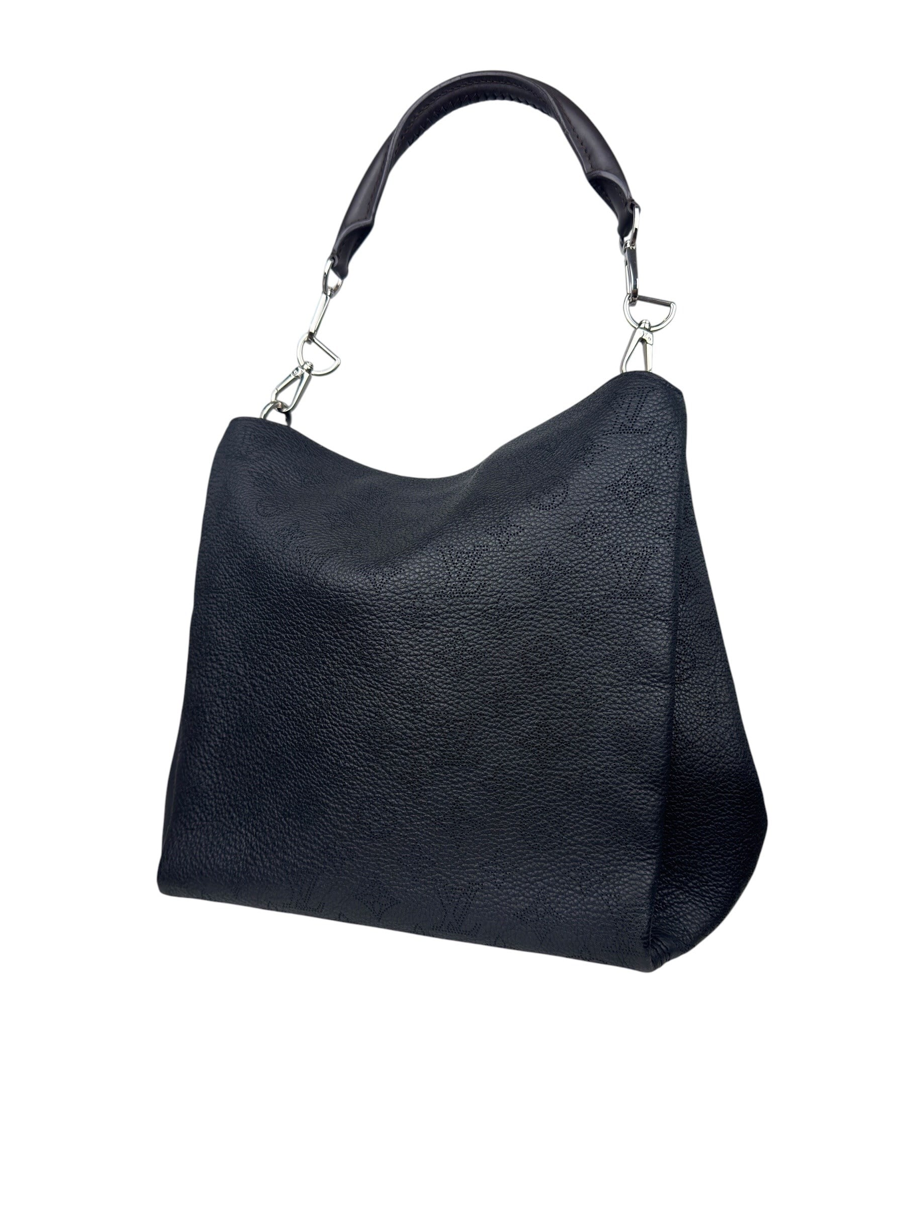 LOUIS VUITTON BLACK MAHINA LEATHER BAG