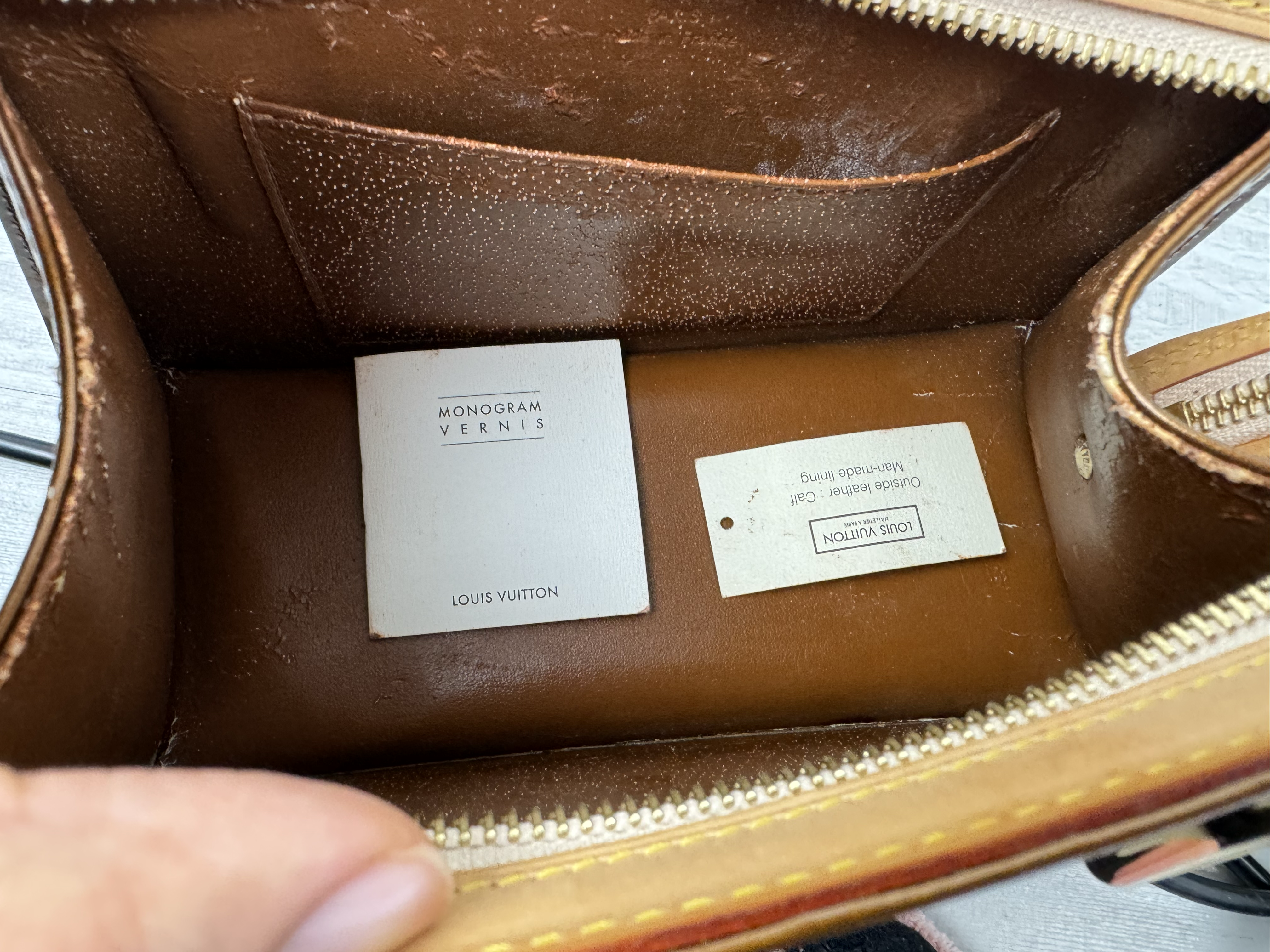 LOUIS VUITTON BRONZE PM PORSYTH HANDBAG