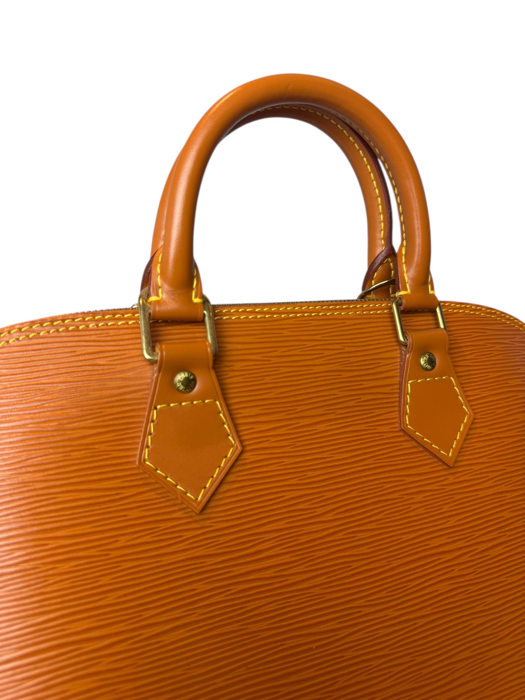 LOUIS VUITTON BROWN EPI ALMA BAG