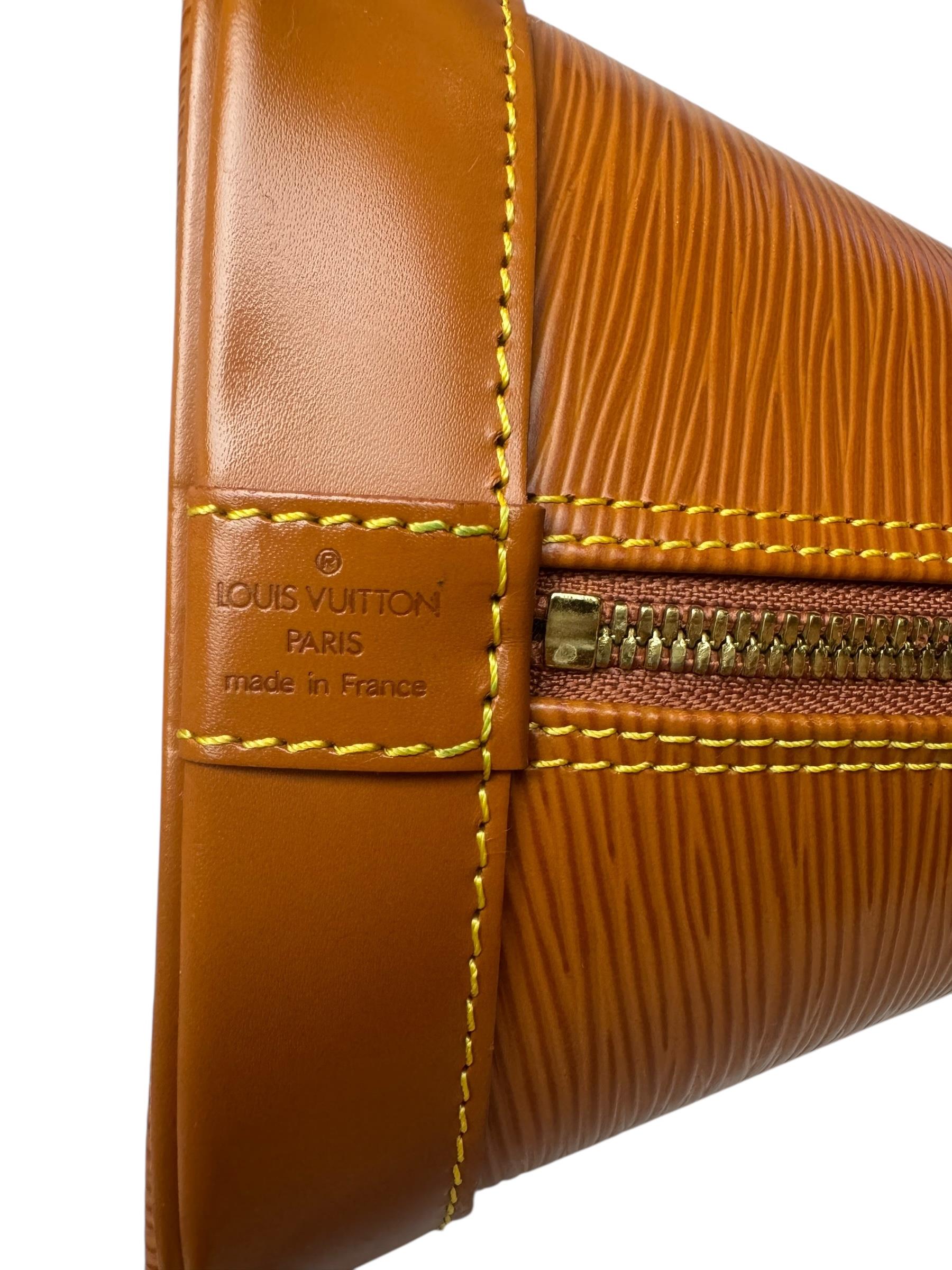 LOUIS VUITTON BROWN EPI ALMA BAG