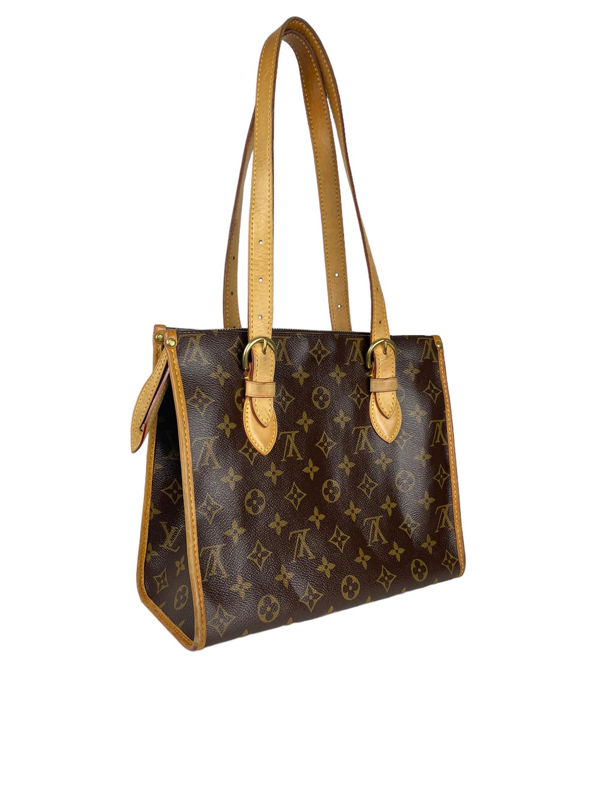 LOUIS VUITTON BROWN POPINCOURT HANDBAG
