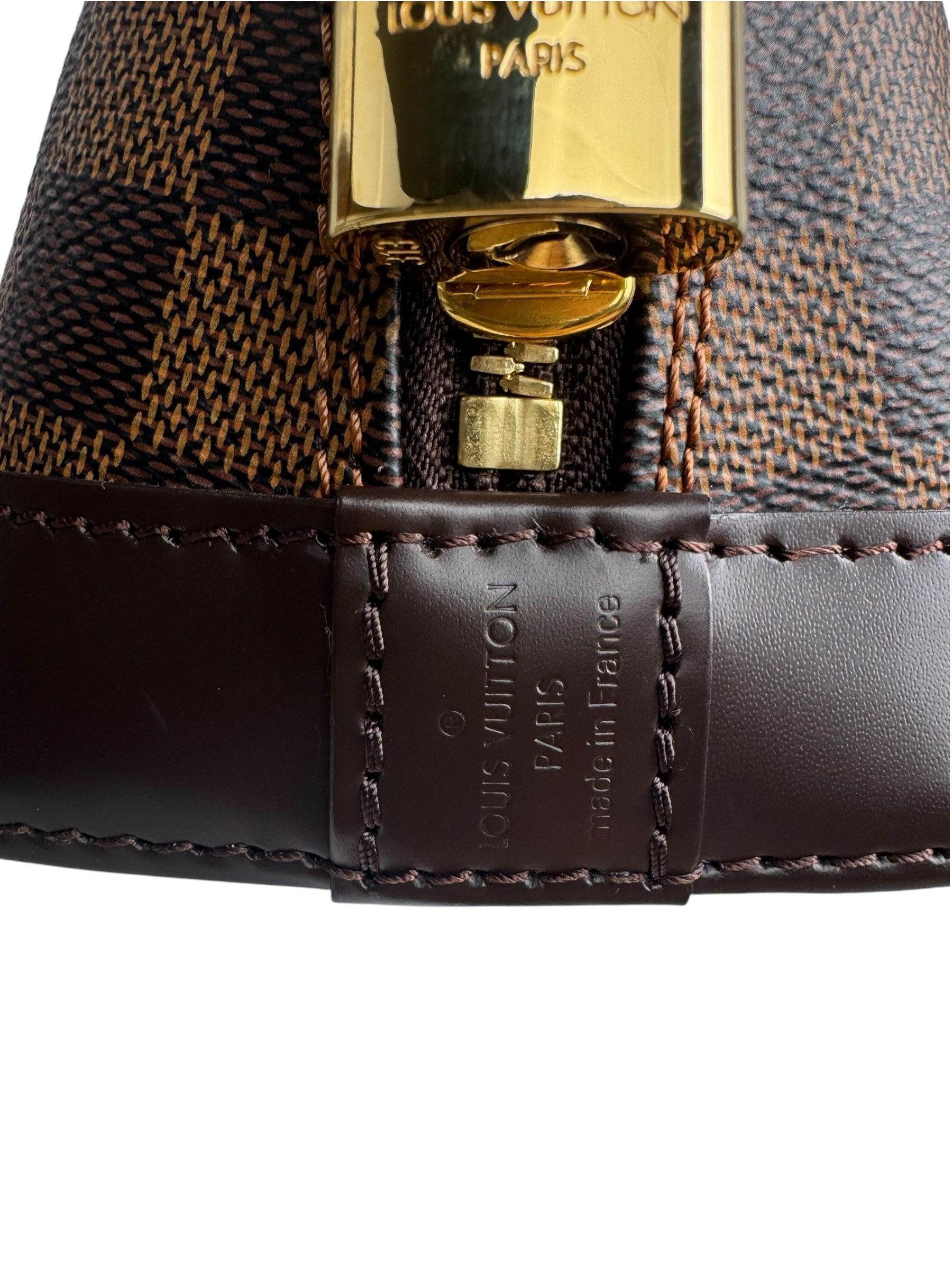 LOUIS VUITTON DAMIER EBENE ALMA BB BAG