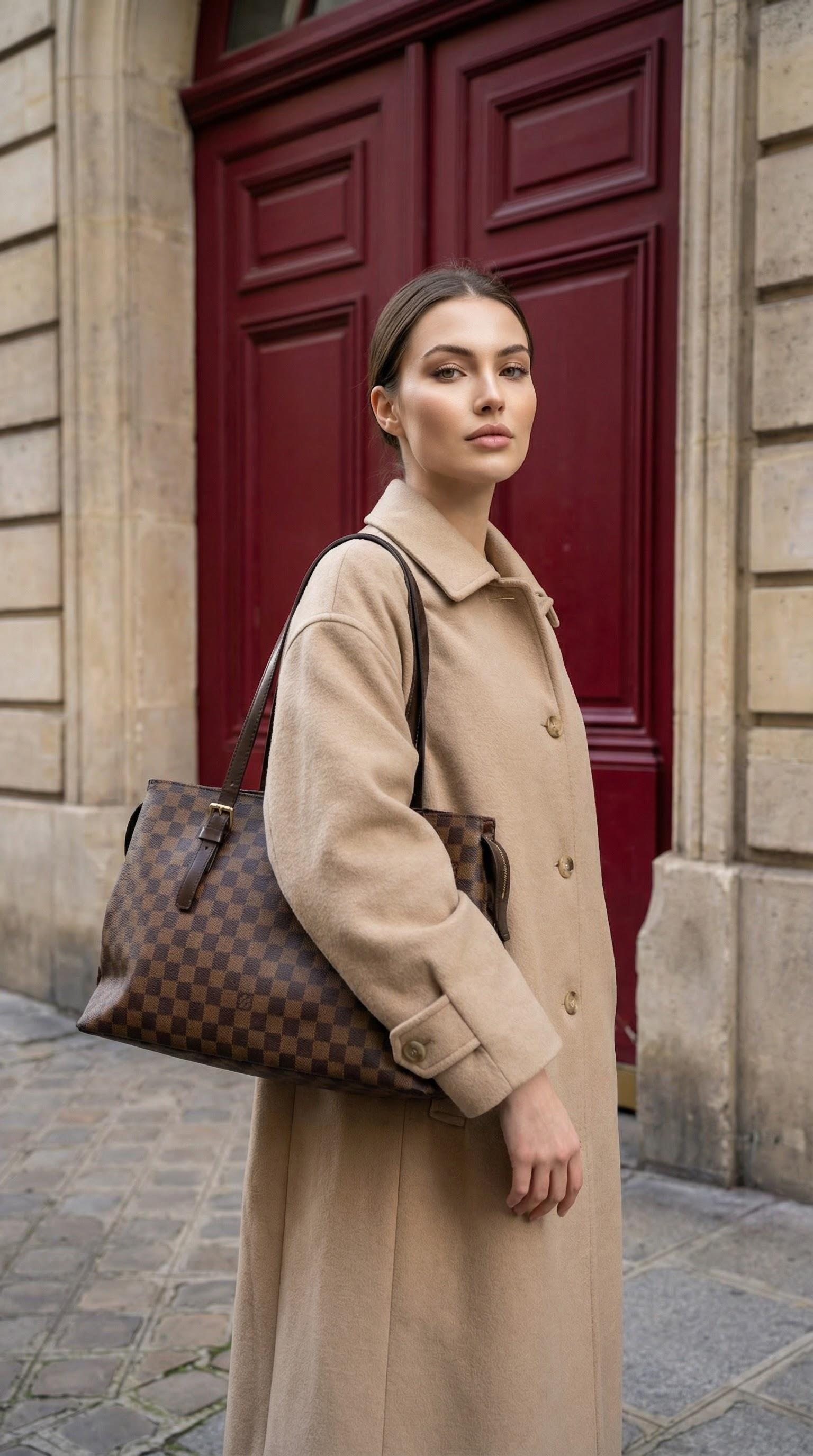 LOUIS VUITTON DAMIER EBENE CHELSEA TOTE BAG