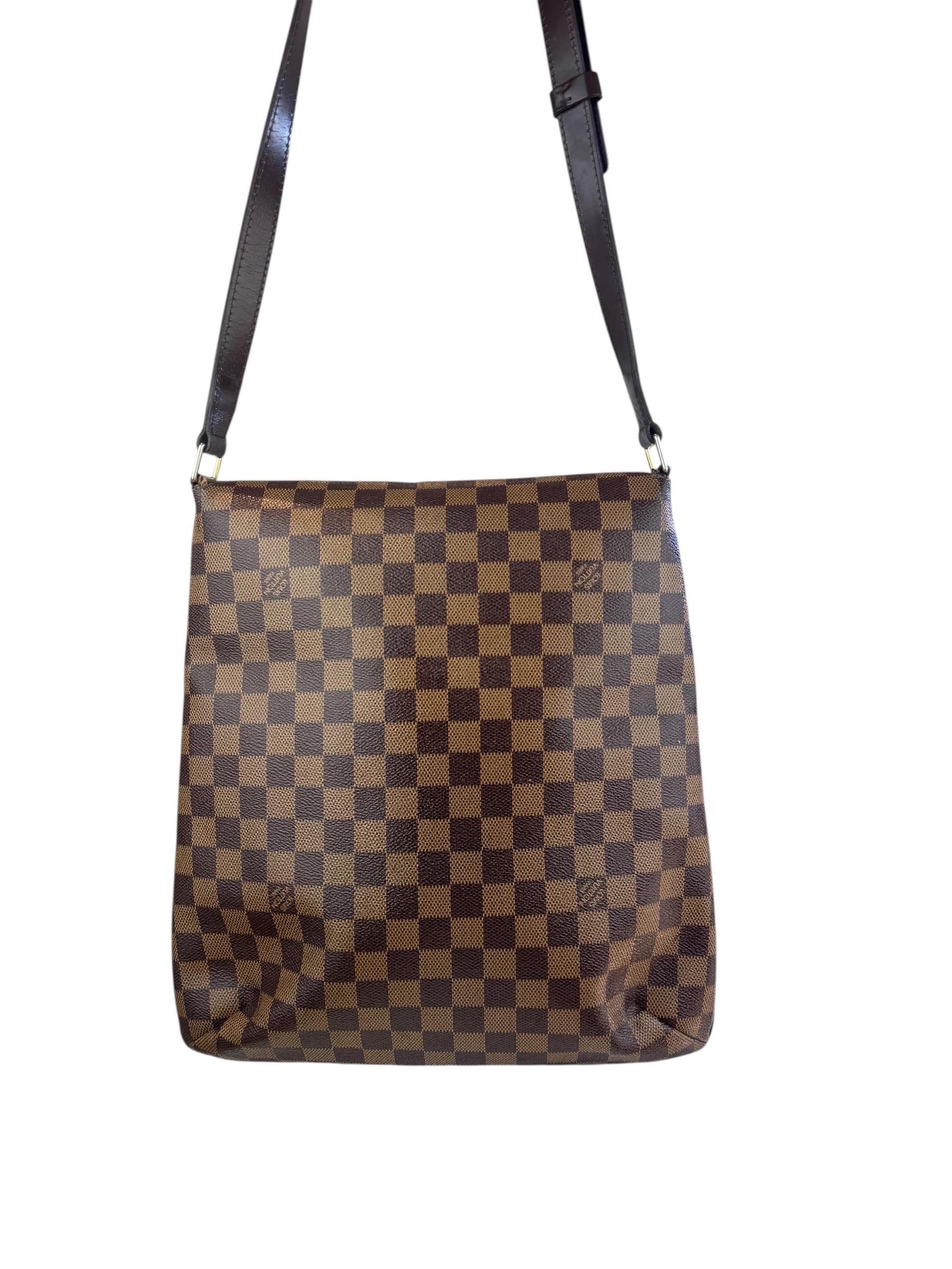 LOUIS VUITTON DAMIER EBENE MUSETTE BAG
