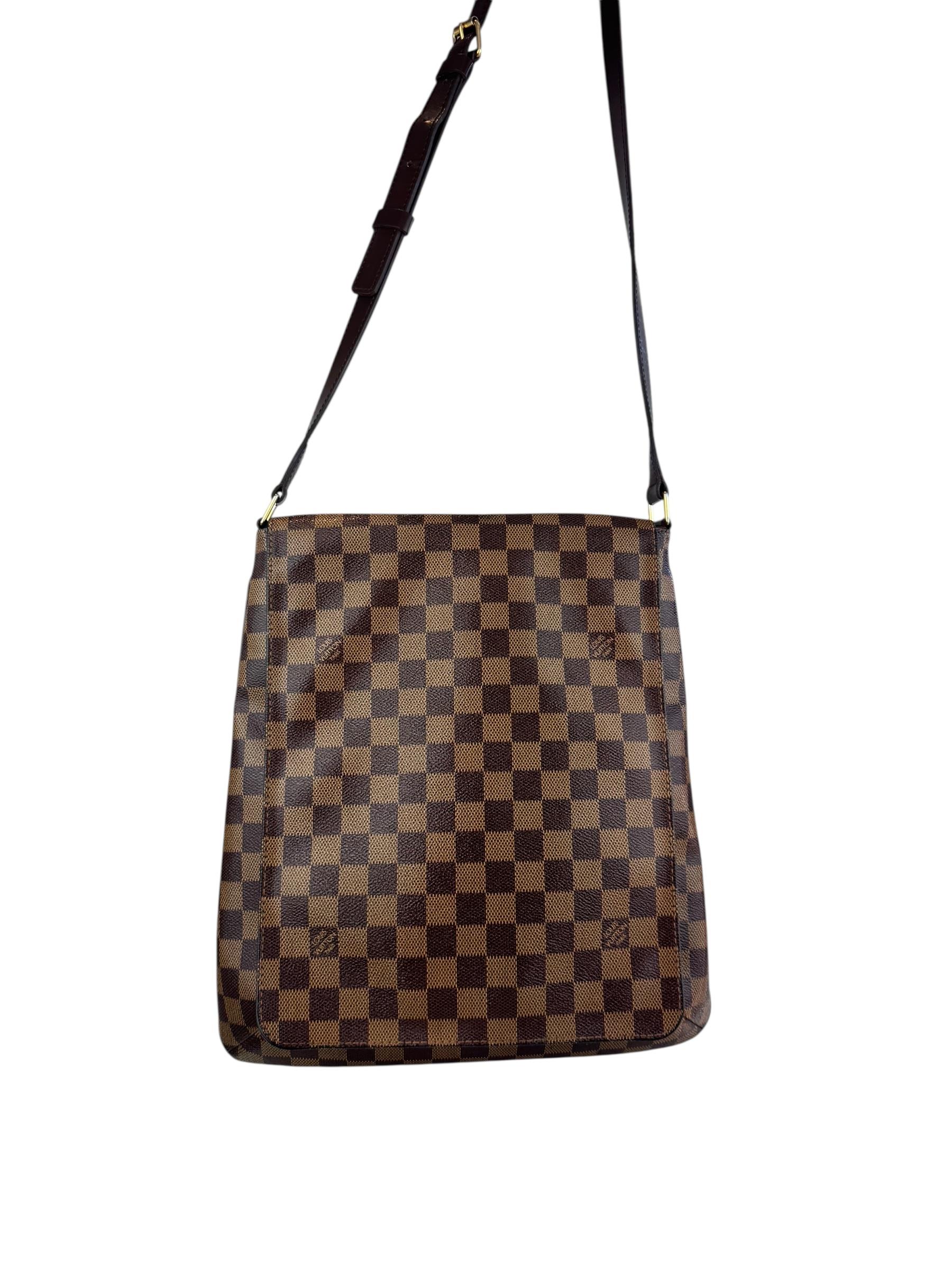 LOUIS VUITTON DAMIER EBENE MUSETTE BAG