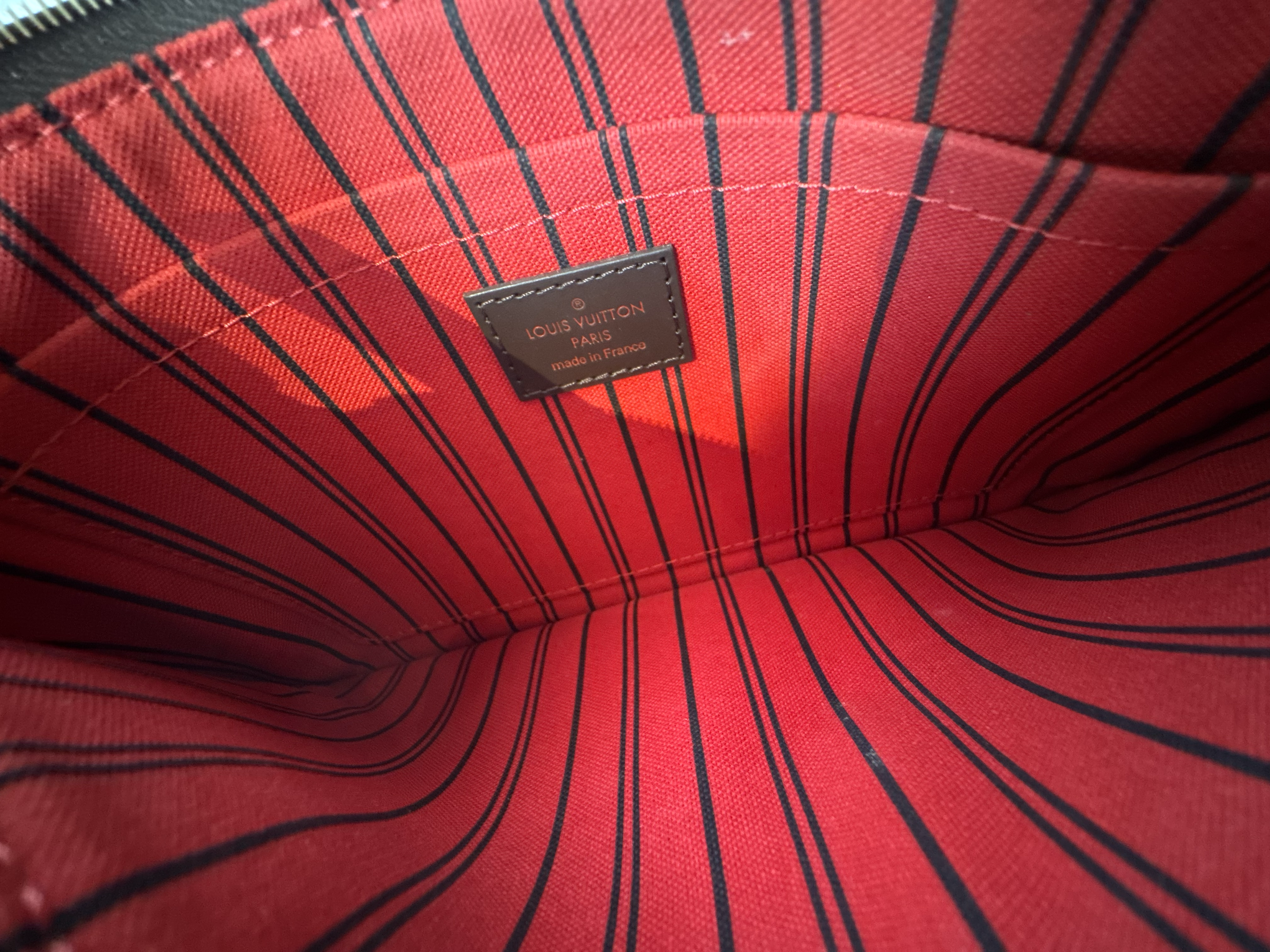 LOUIS VUITTON DAMIER EBENE NEVERFULL BAG
