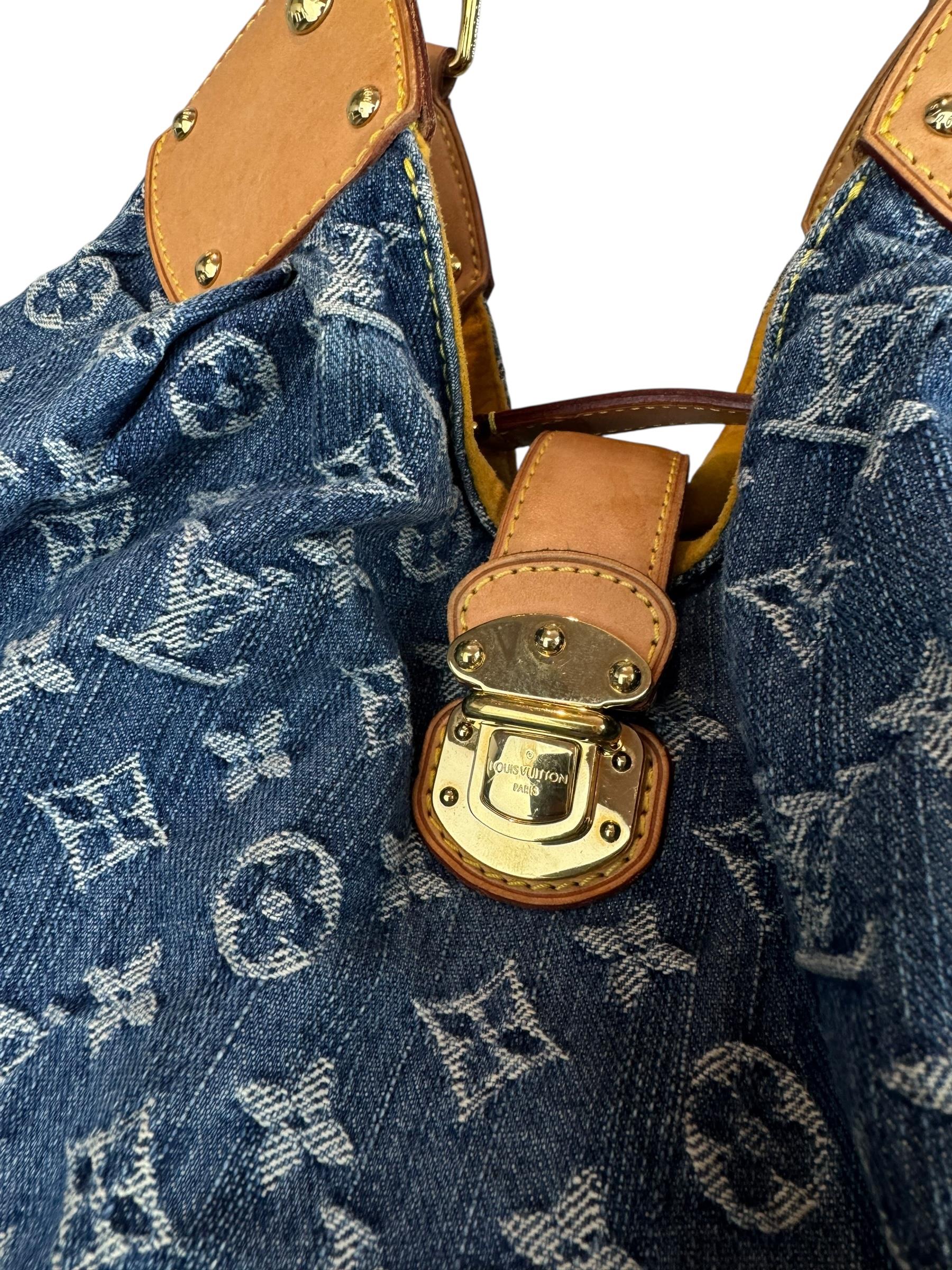 LOUIS VUITTON DENIM MAHINA TOTE BAG