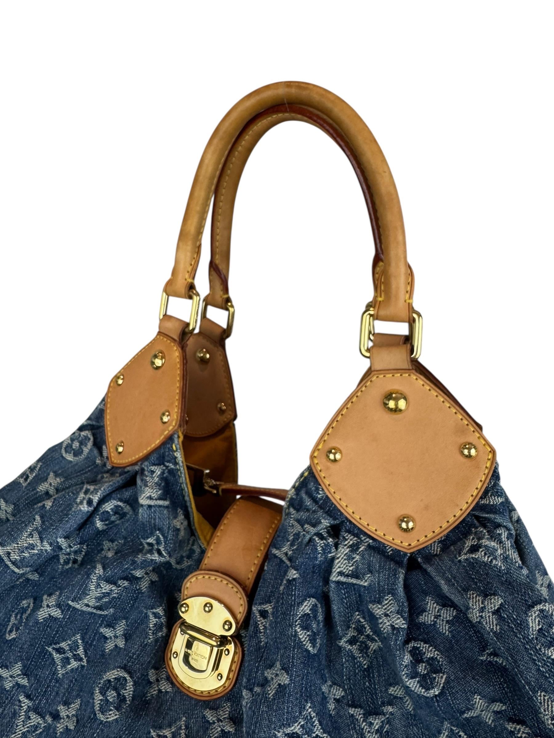 LOUIS VUITTON DENIM MAHINA TOTE BAG
