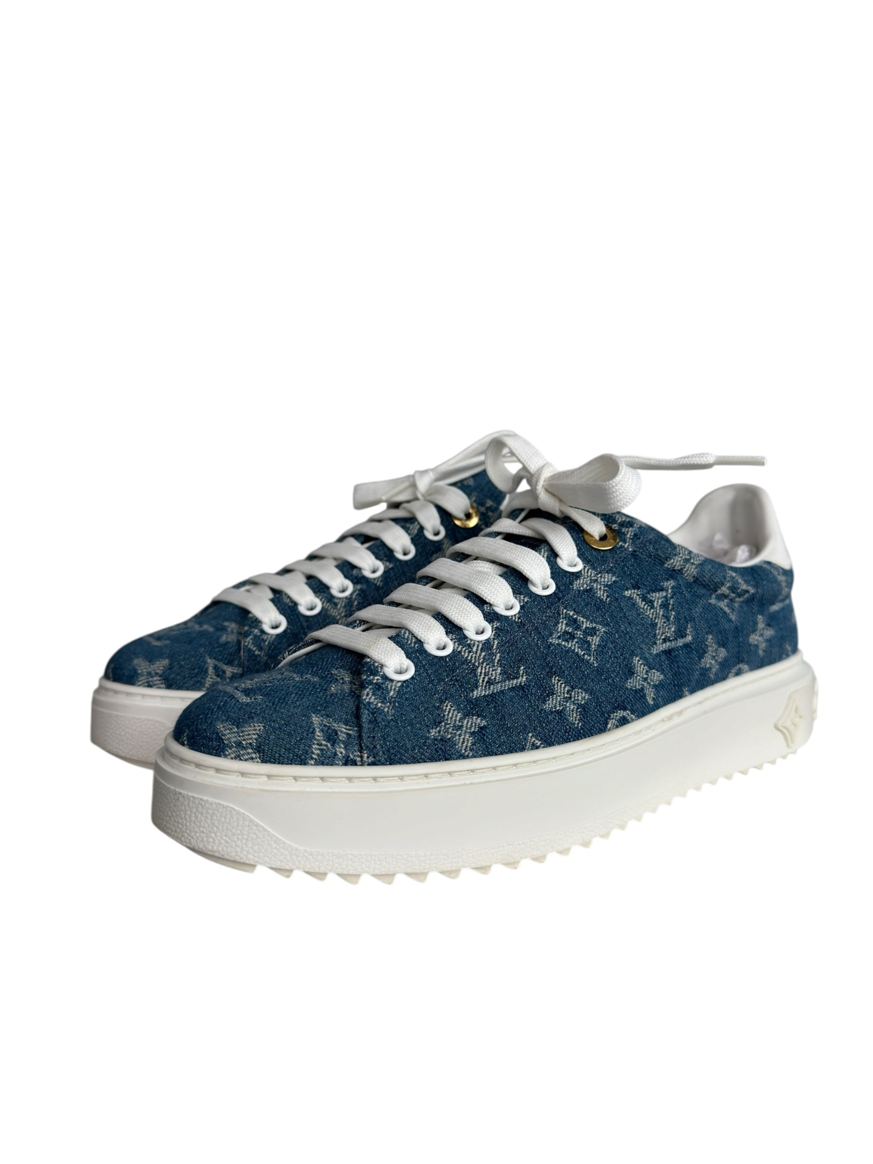 LOUIS VUITTON DENIM MONOGRAM SNEAKERS