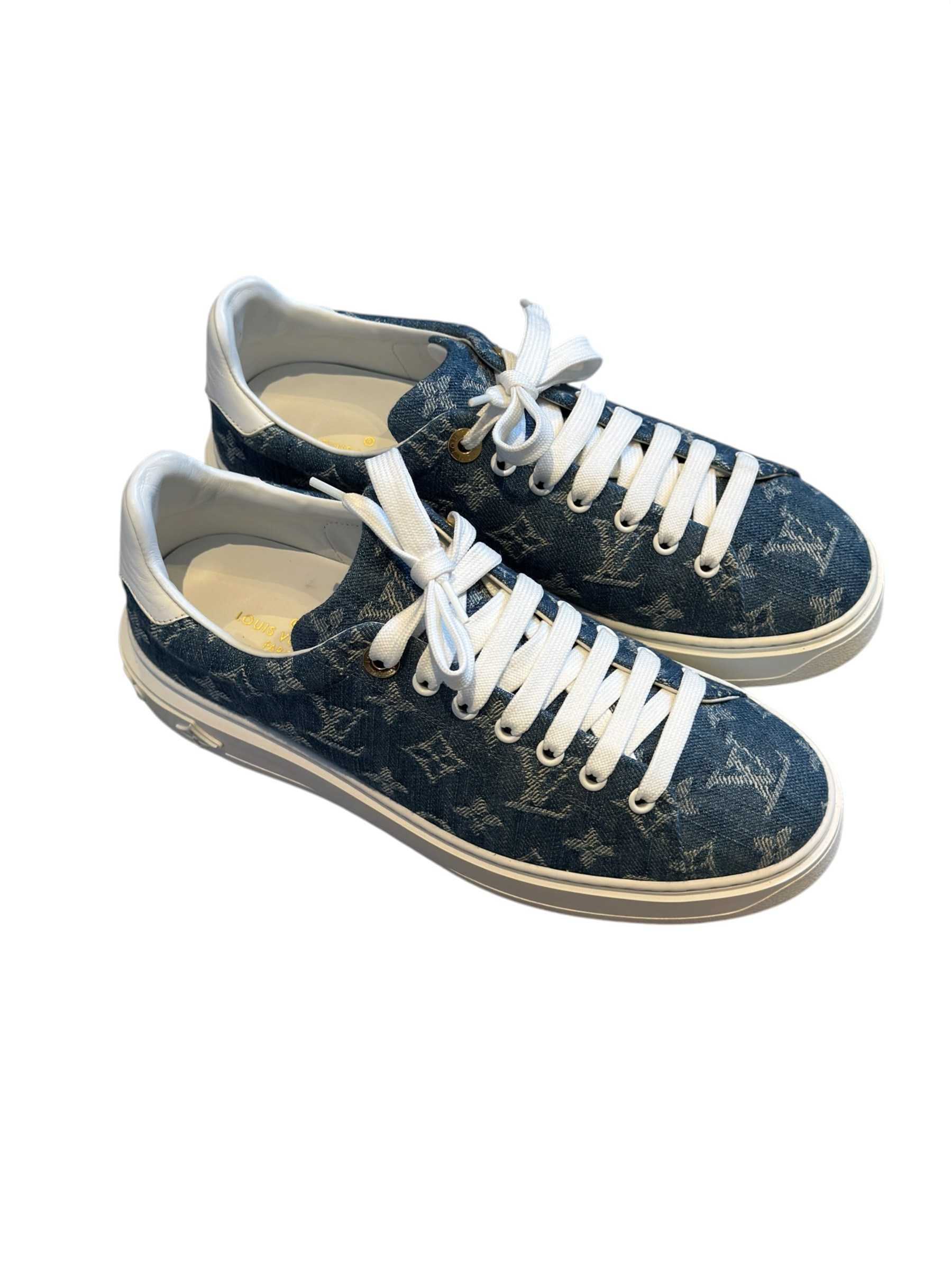 LOUIS VUITTON DENIM MONOGRAM SNEAKERS