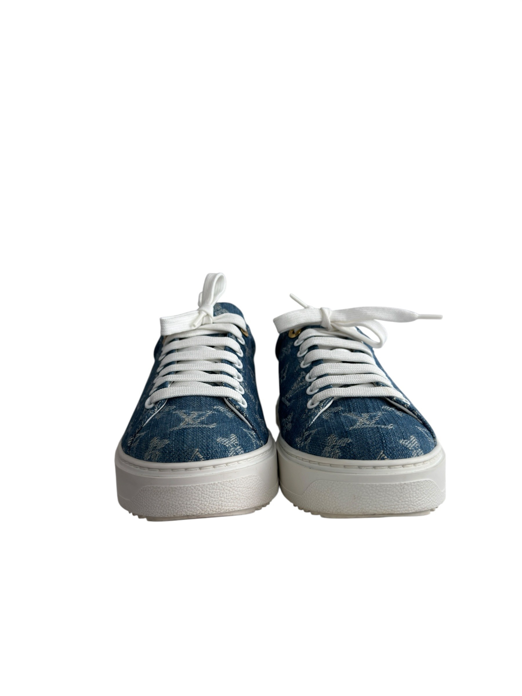LOUIS VUITTON DENIM MONOGRAM SNEAKERS